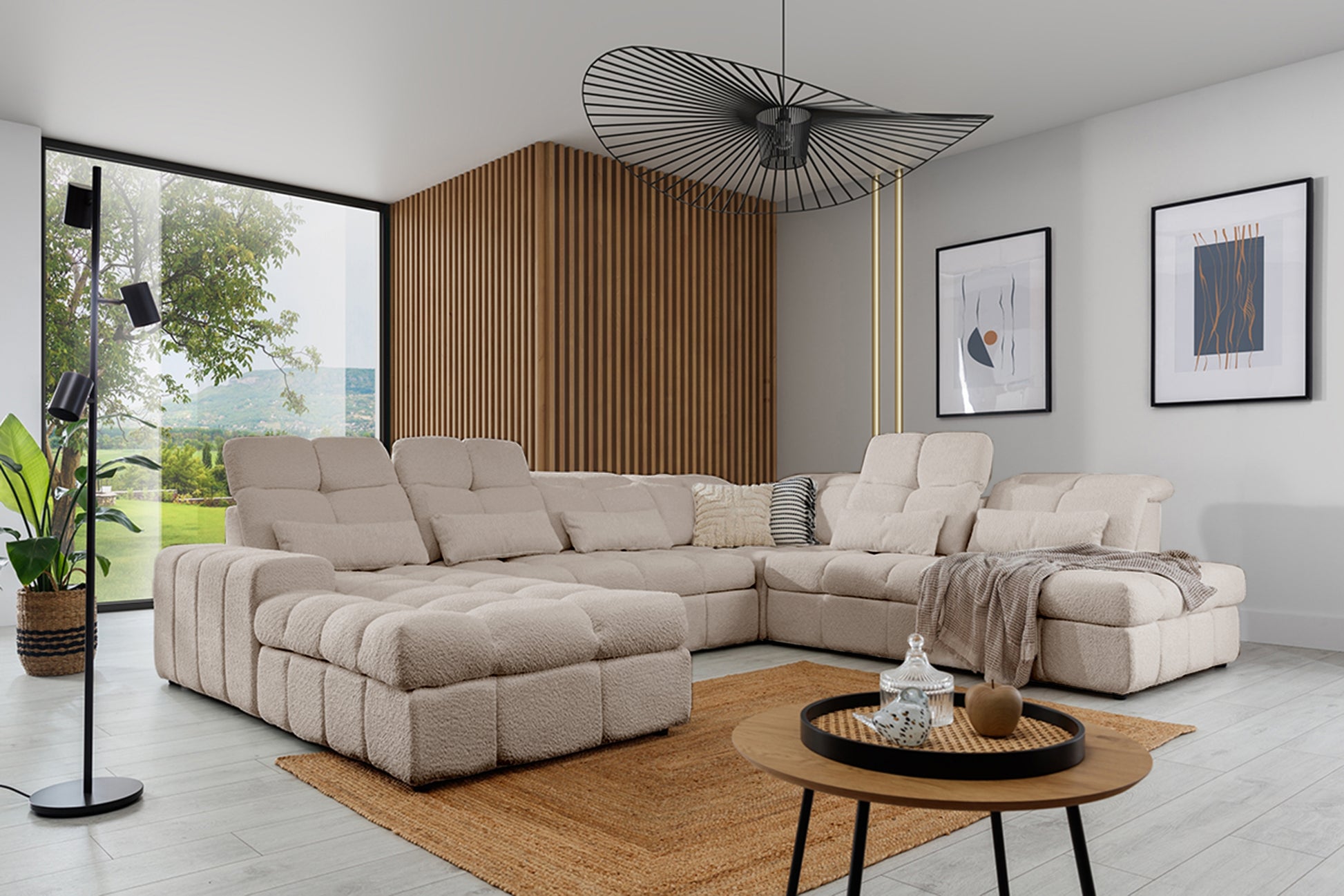 Dīvāns Marseille U II 342/107/205-208 cm Catch me 2 - N1 Home