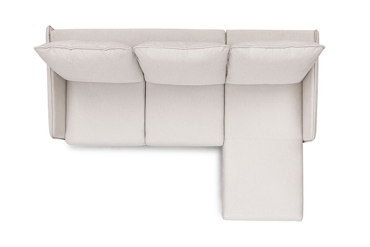 Dīvāns Tai 222/95/161 cm krēms/melnas kājas - N1 Home