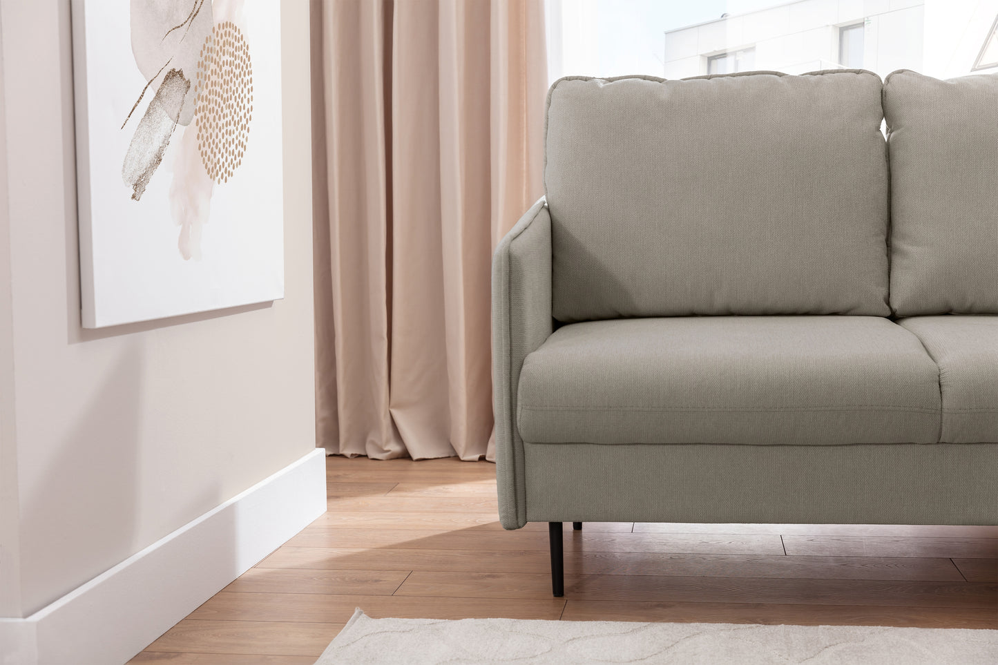 Dīvāns Tai 222/95/161 cm Loft 02/melnas kājas - N1 Home