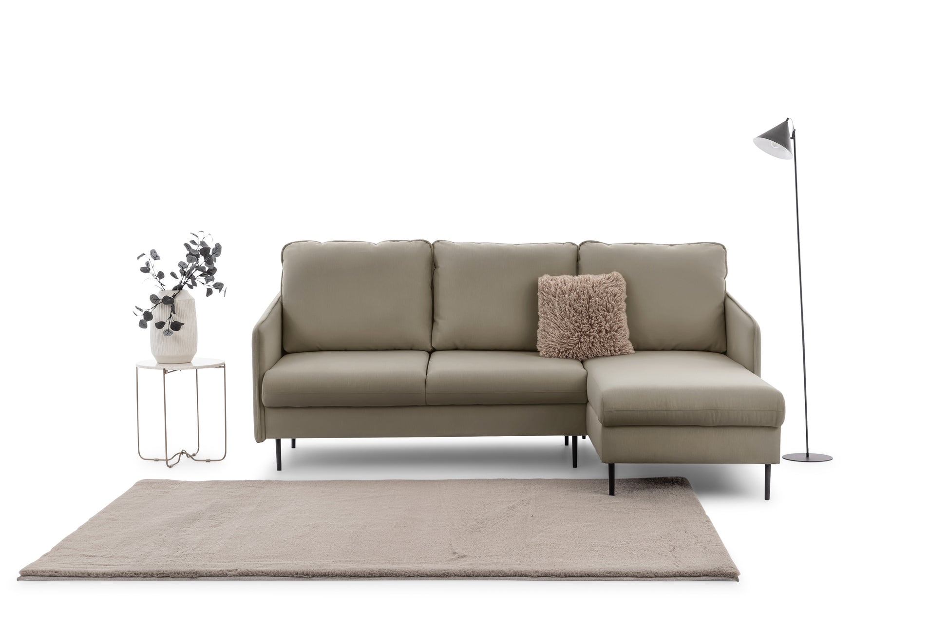 Dīvāns Tai 222/95/161 cm Velluto 3/melnas kājas - N1 Home