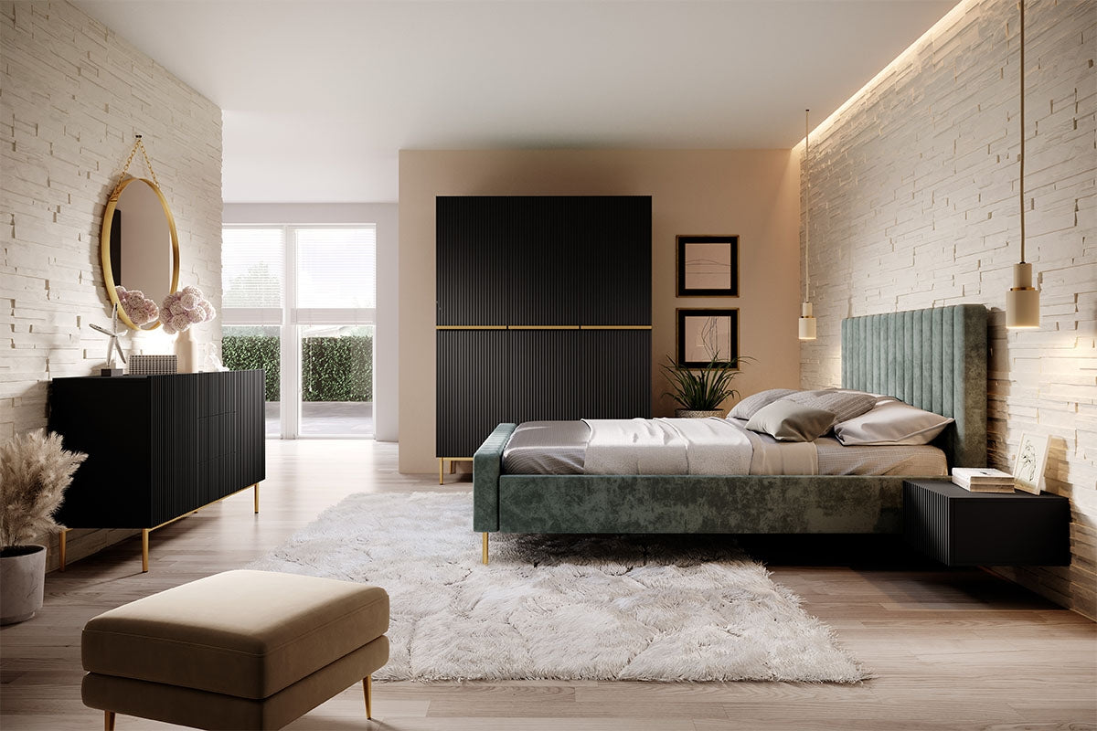 Naktsskapītis (2) AUSTIN 46/25/45 melns - N1 Home