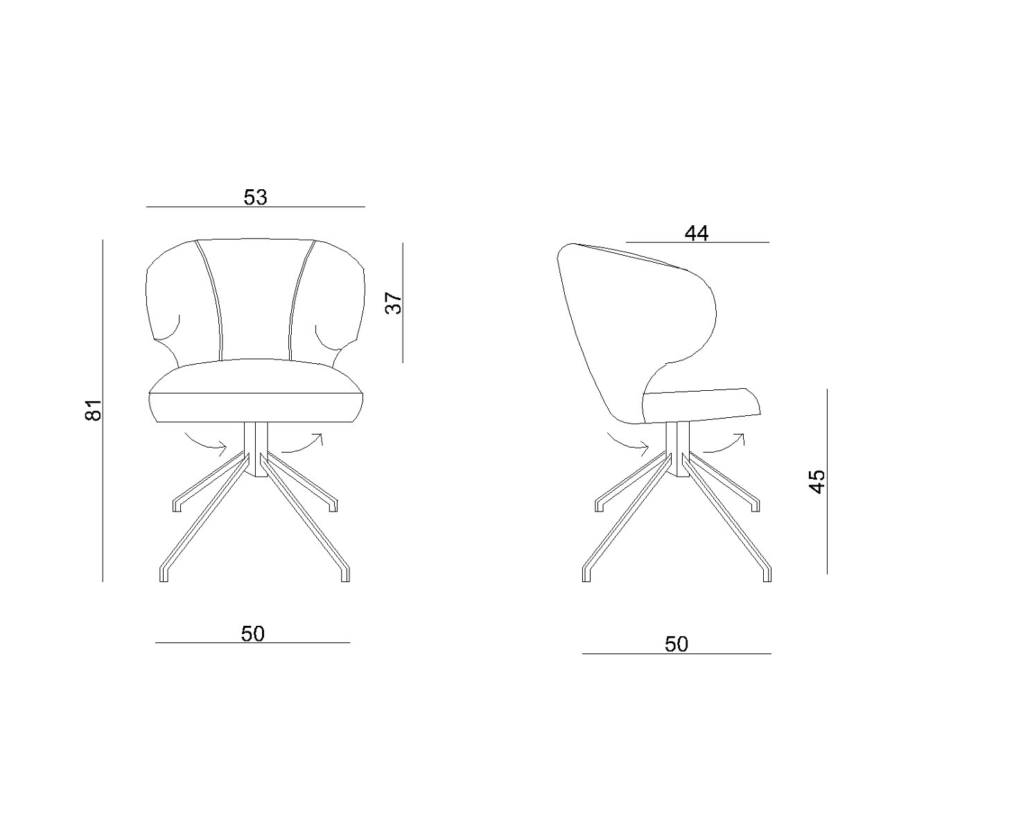 Krēsls Krop eko āda 81/53/50 cm  pelēks - N1 Home