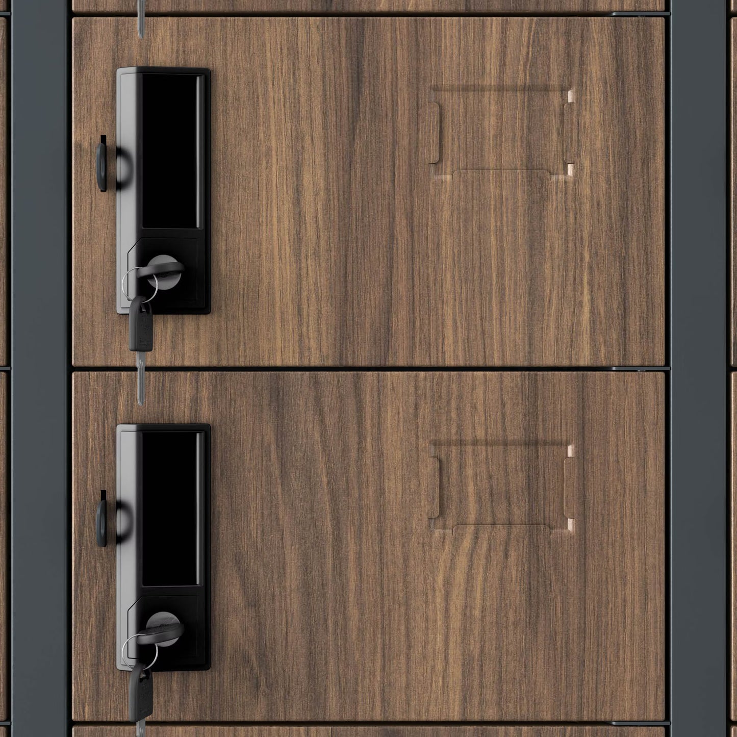 Skapis Oli 90/185/45 cm rieksts/antracīts - N1 Home