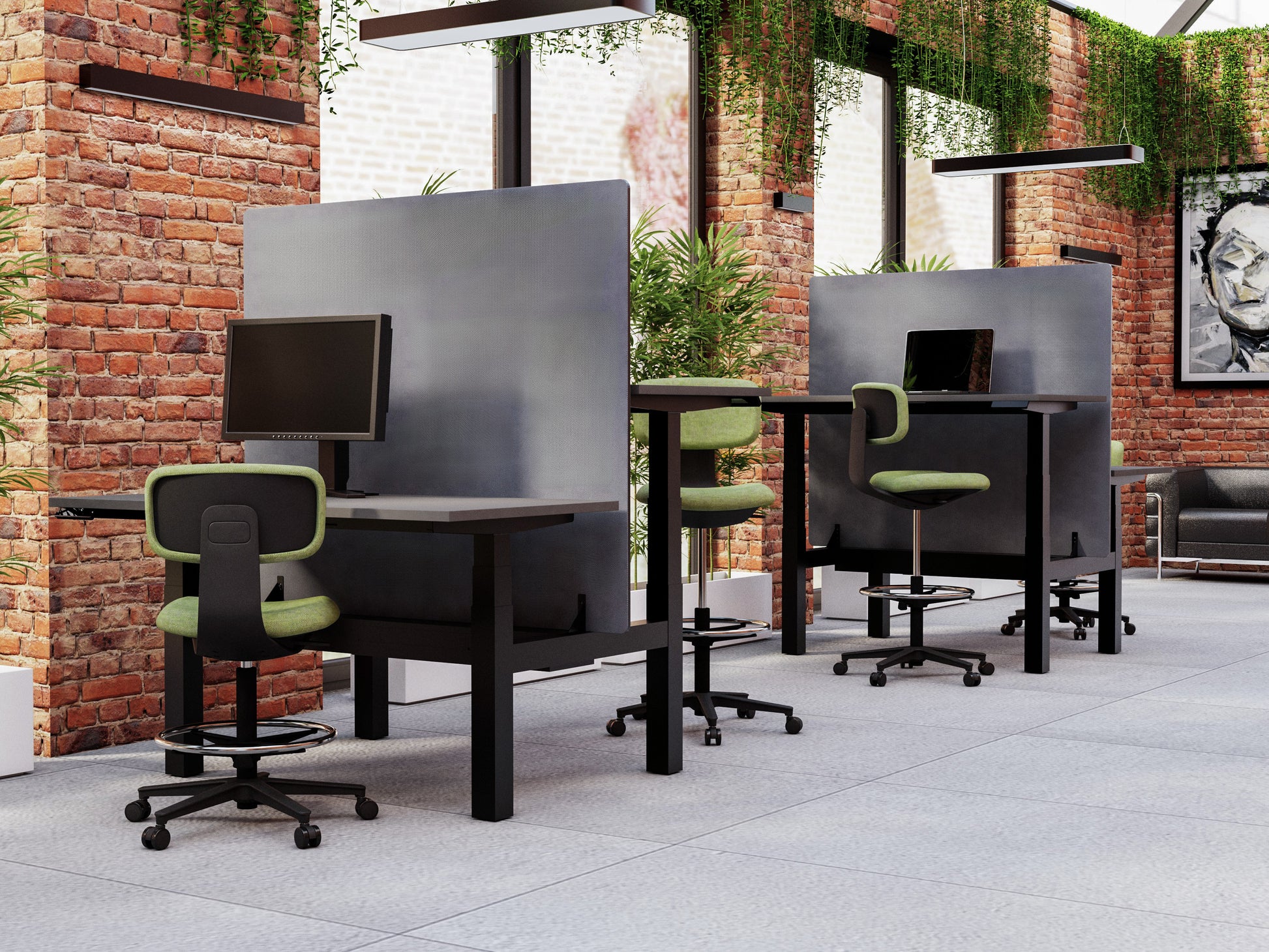 Galds Fino double 140/149,5 cm melns/antracīts - N1 Home