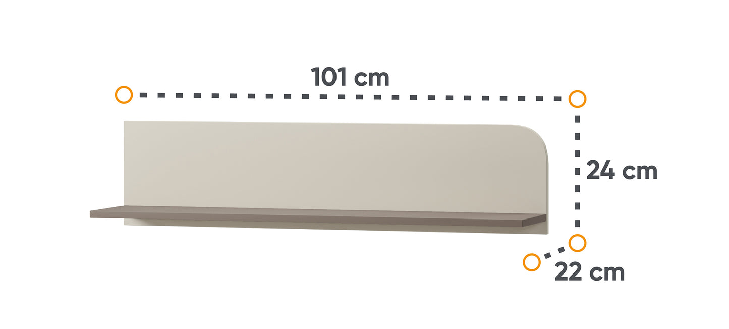 NARMONY piekarināms plaukts 101 cm, kašmira