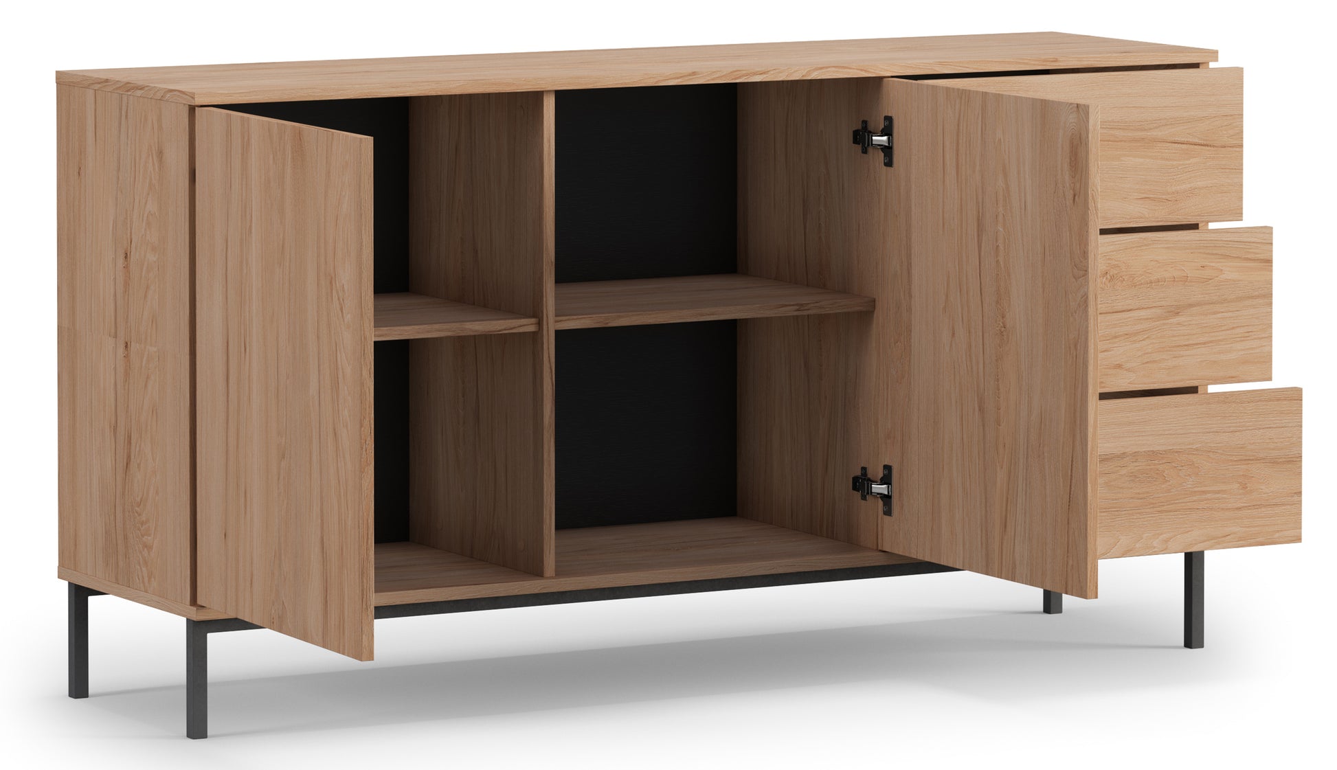 Kumode Polka 80/150/41 cm hikorijs - N1 Home