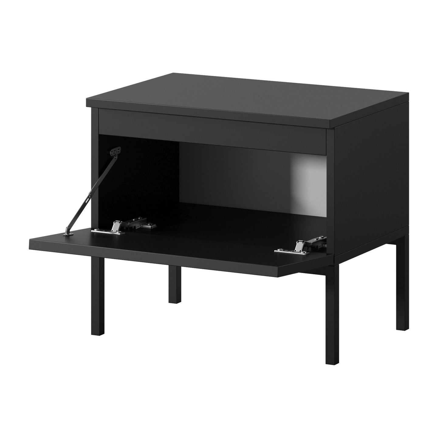 Naktsgaldiņš Bommo 43/49/32 cm melns/melns