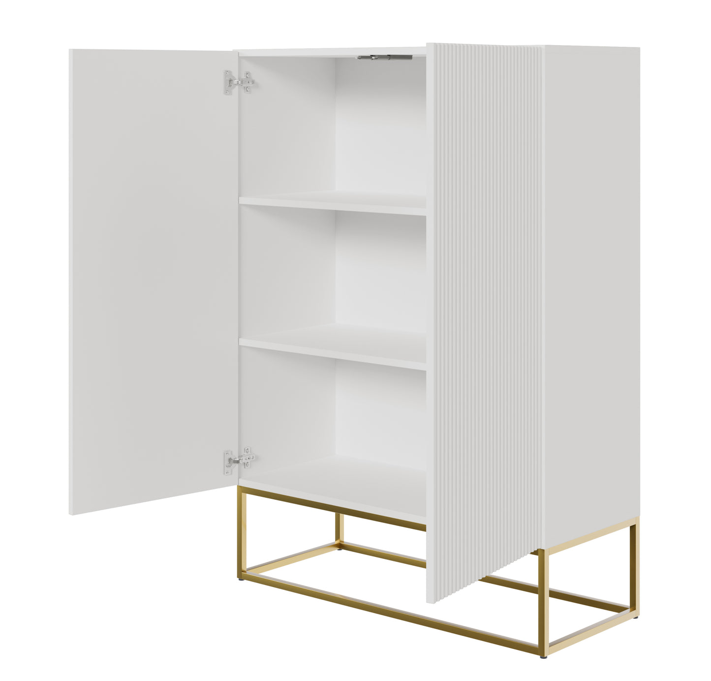 Kumode Velda 90/125/38 cm balts/zelts - N1 Home