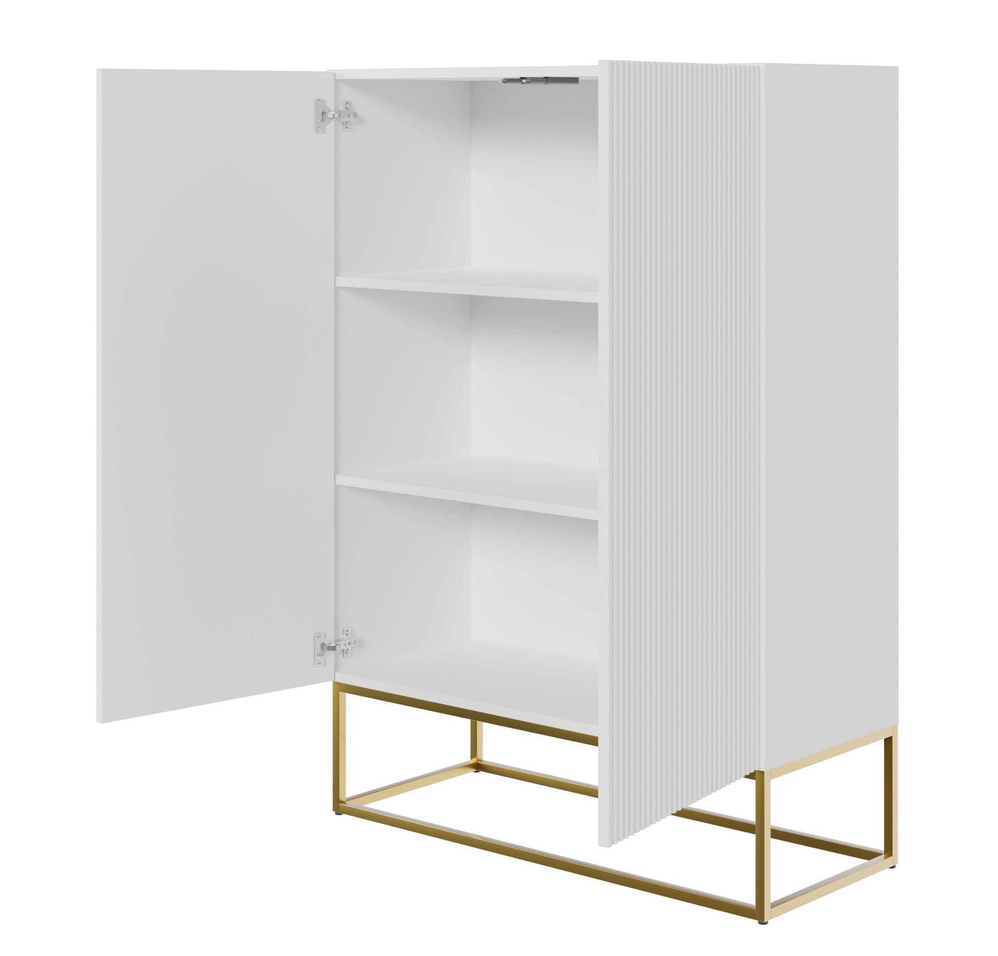 Kumode Velda 90/125/38 cm balts/zelts - N1 Home