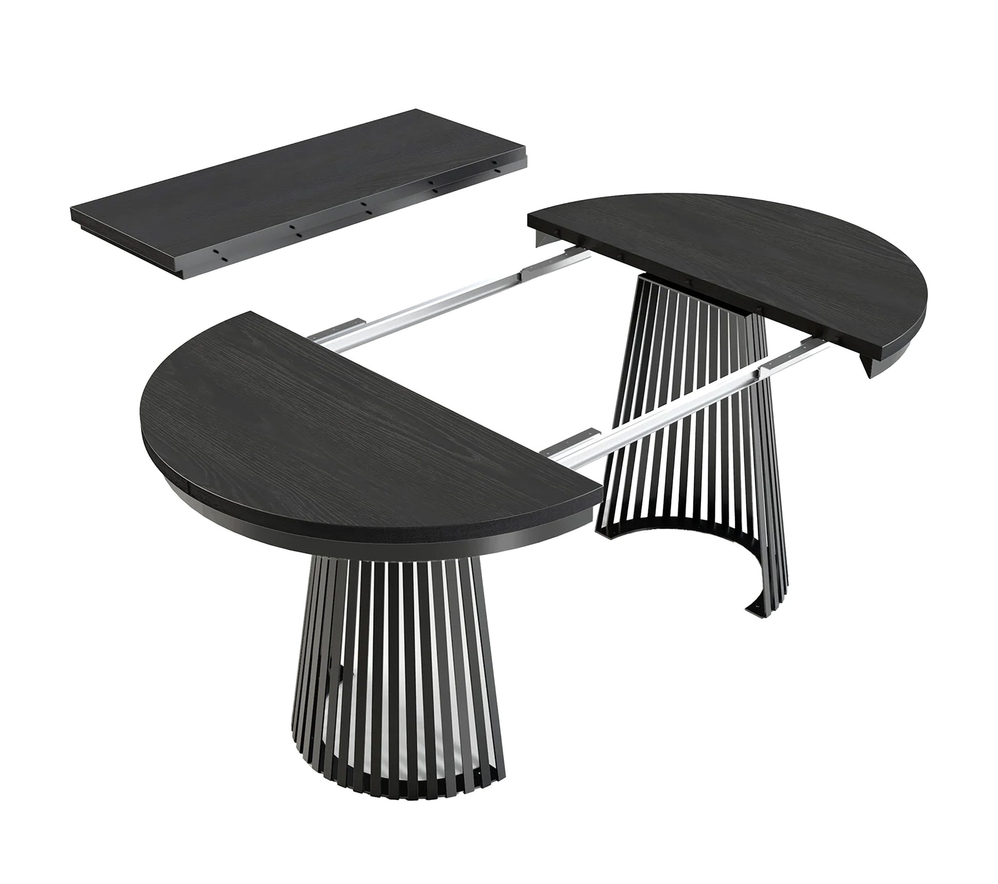 Galds Garid 76/100-180/100 cm melns - N1 Home