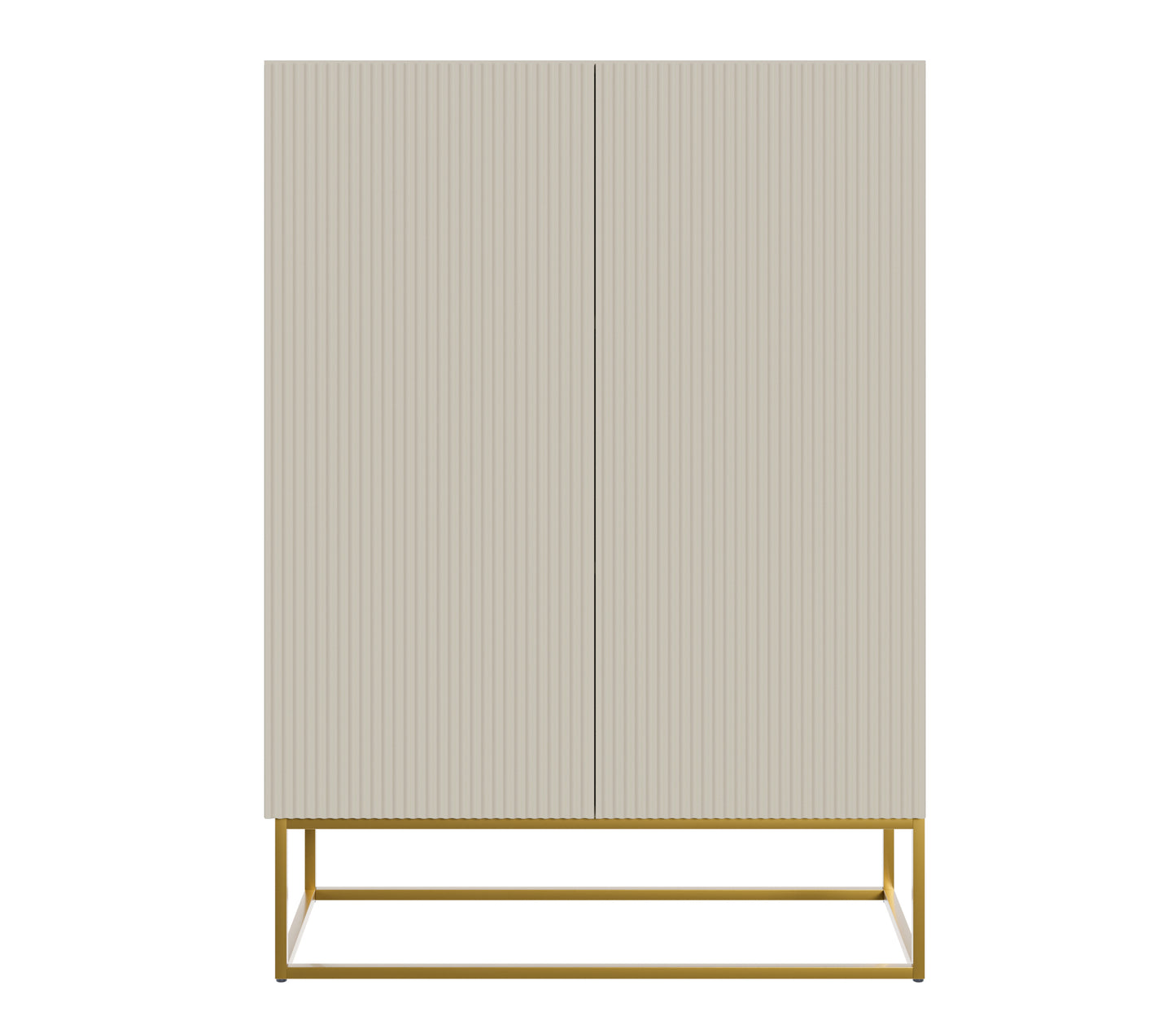Kumode Velda 90/125/38 cm bēšs/zelts - N1 Home