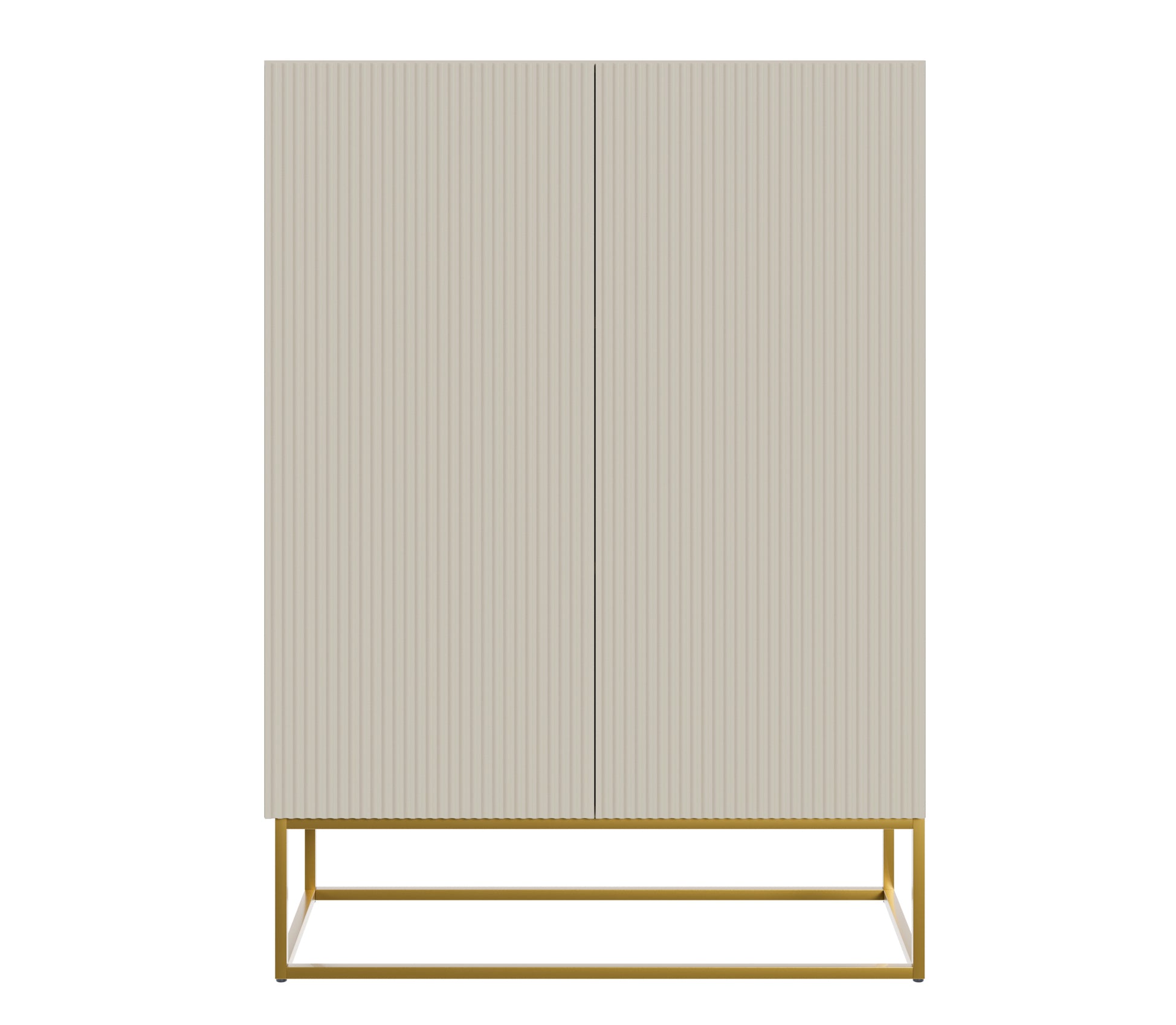 Kumode Velda 90/125/38 cm bēšs/zelts - N1 Home