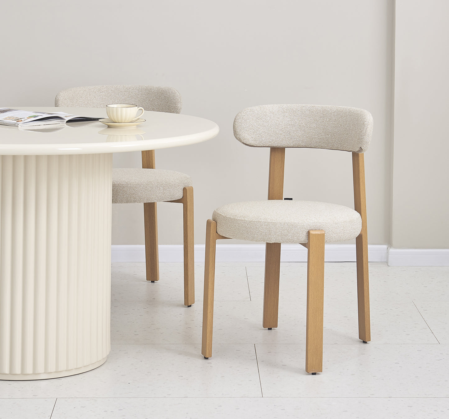 Galds Prino 120/120/76 cm krēms - N1 Home