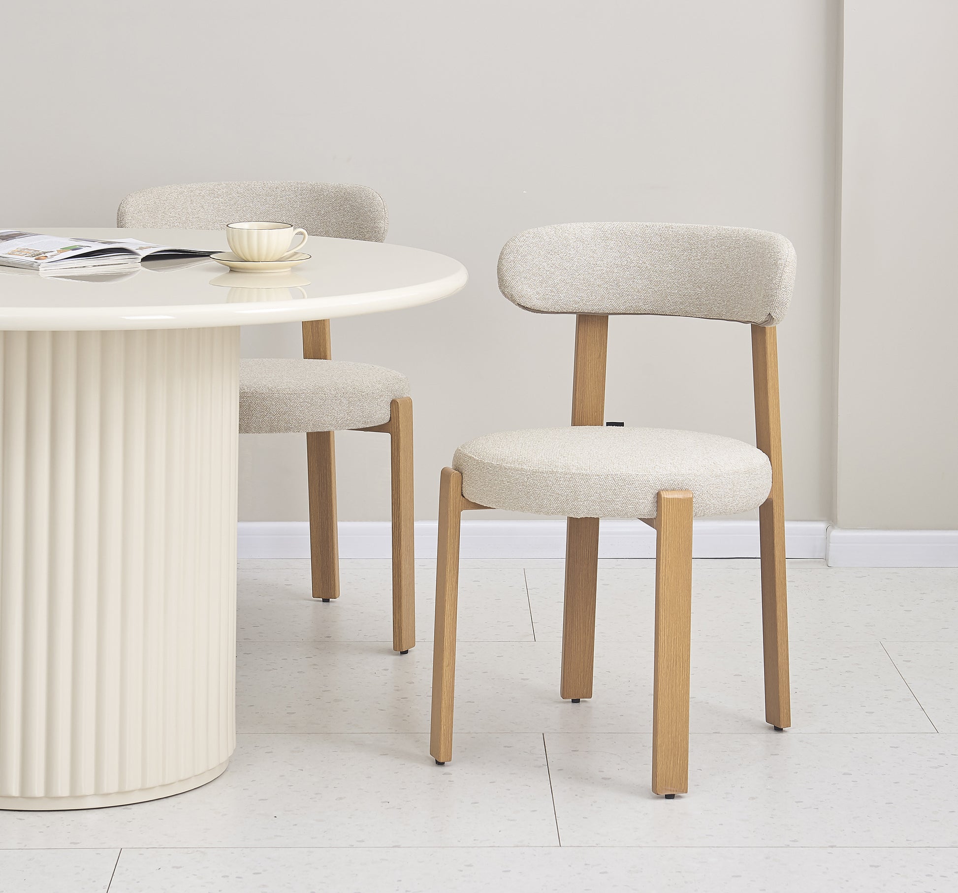 Galds Prino 120/120/76 cm krēms - N1 Home