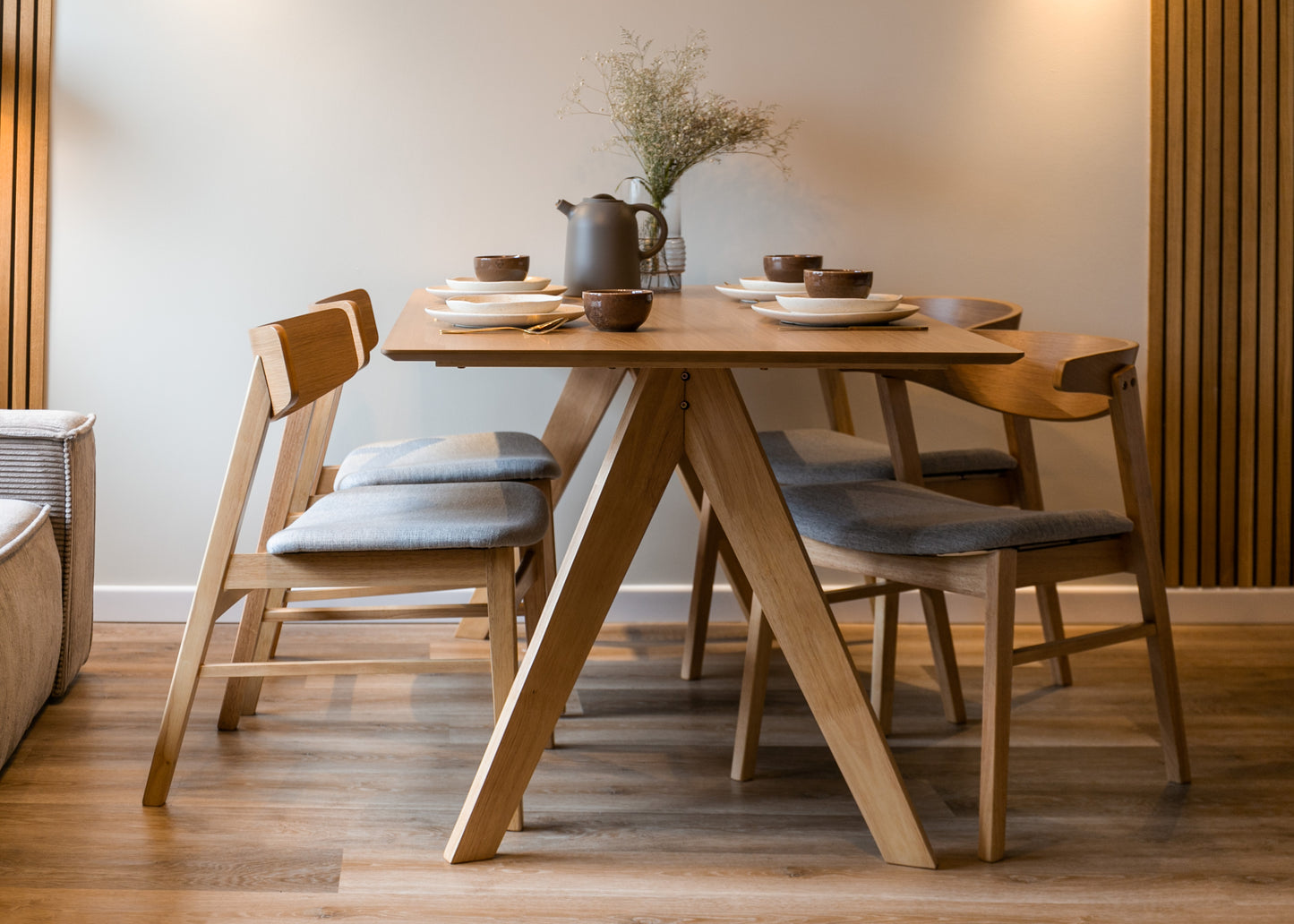 Krēsls Para 77/48/60 cm pelēks/ozols - N1 Home