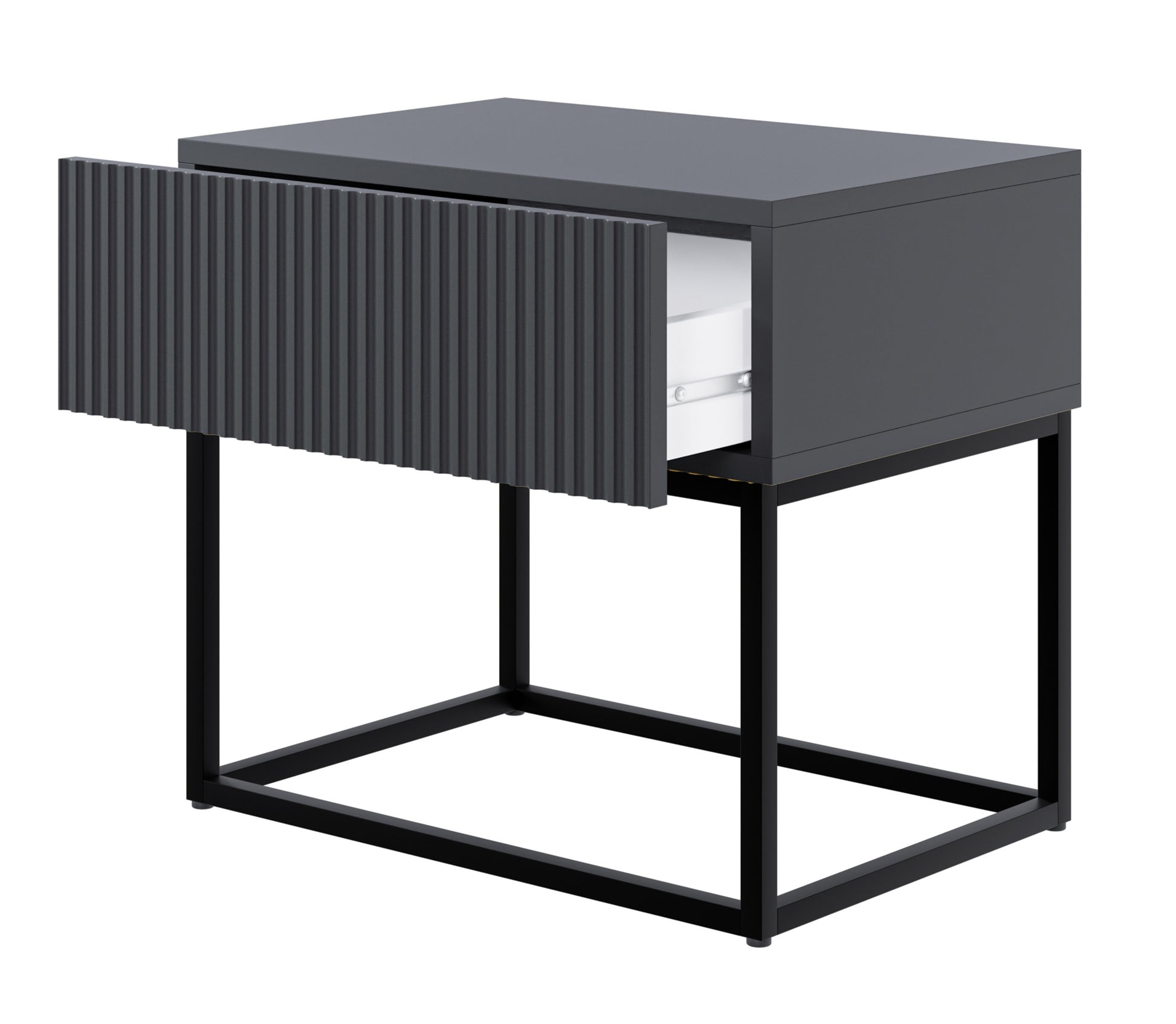 Naktsskapis Velda 50/44/35 cm melns/melns - N1 Home