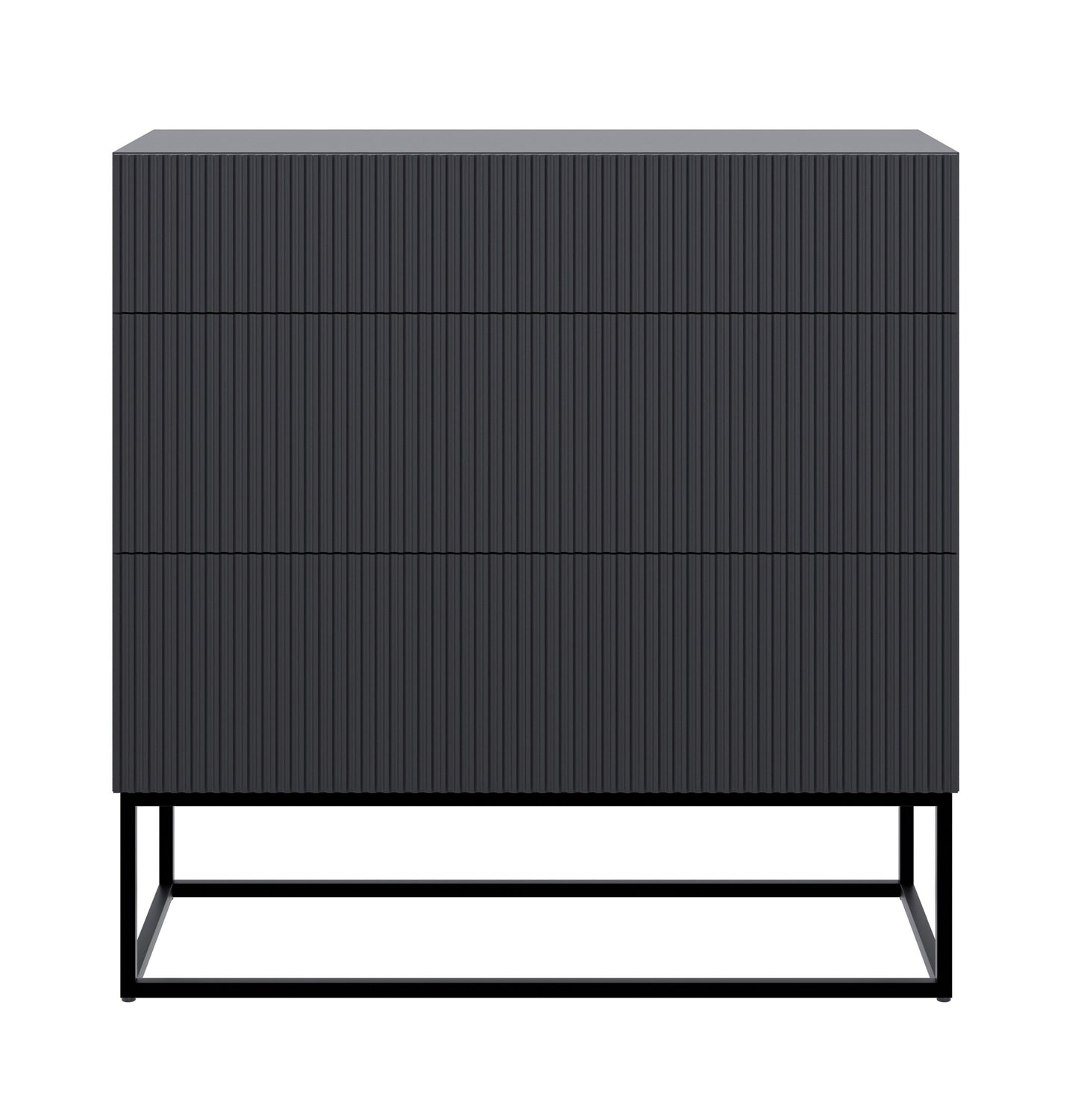 Kumode Velda 90/90/38 cm melns/melns - N1 Home