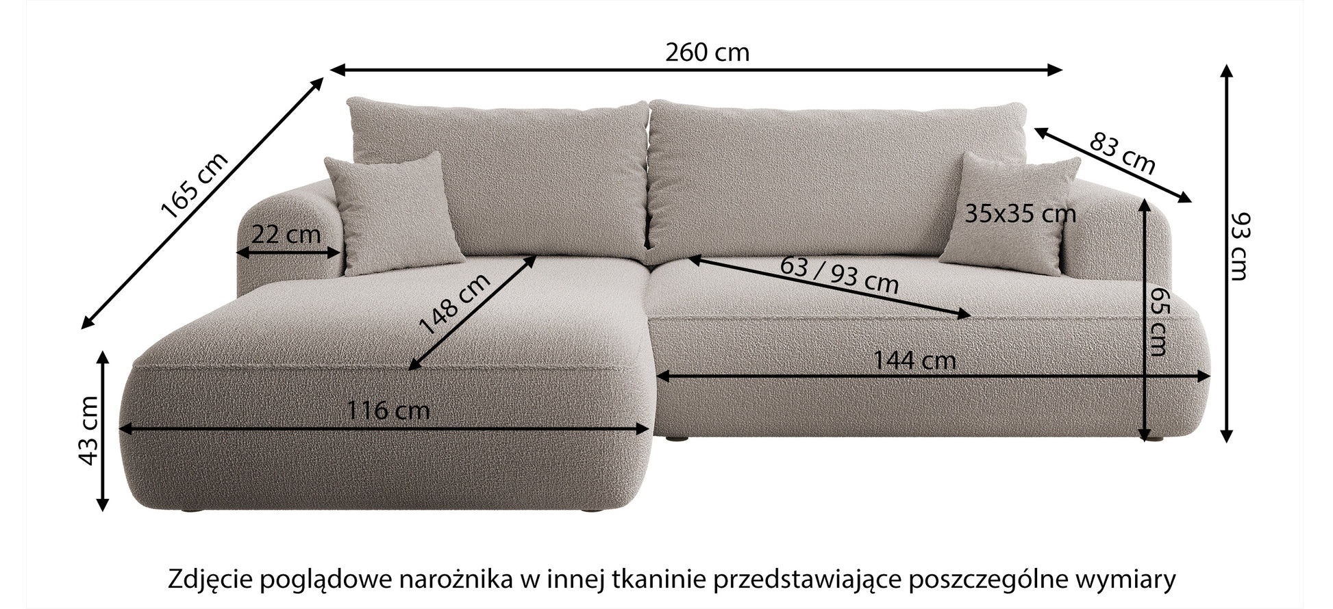 AVA Stūra dīvāns ar miega funkciju L-veida polsterējums pelēks velūrs ar glabāšanas kasti, laba puse - N1 Home