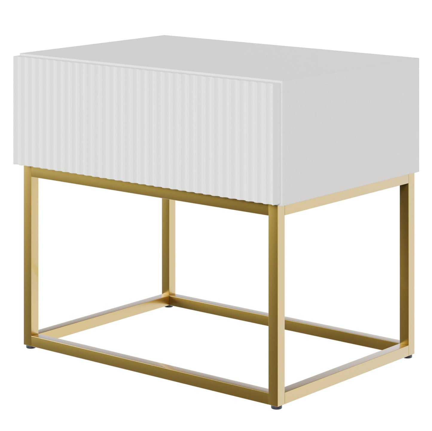 Naktsskapis Velda 50/44/35 cm balts/zelts