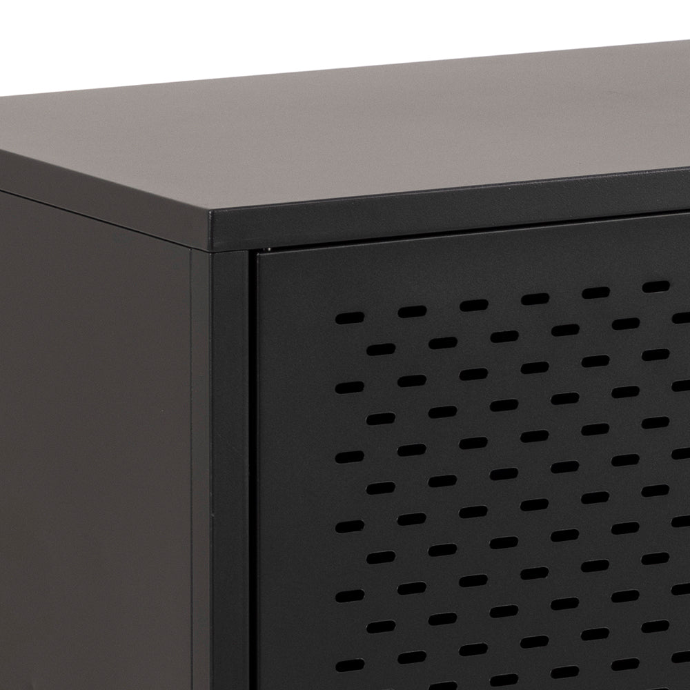 Metāla kumode Ronda 125/75/40 cm melns