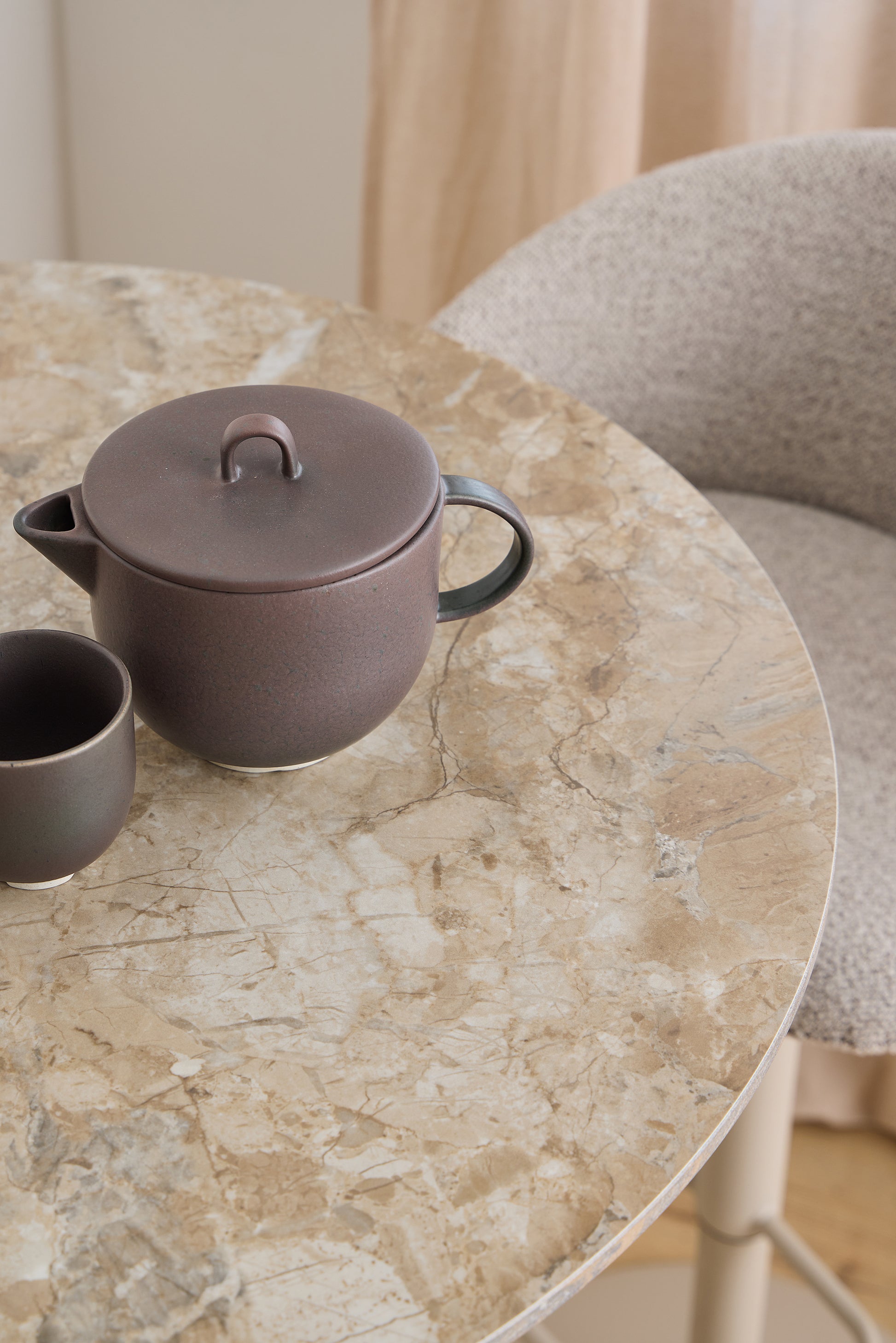 Bāra galds Roši 80/80/105 cm Travertīns - N1 Home