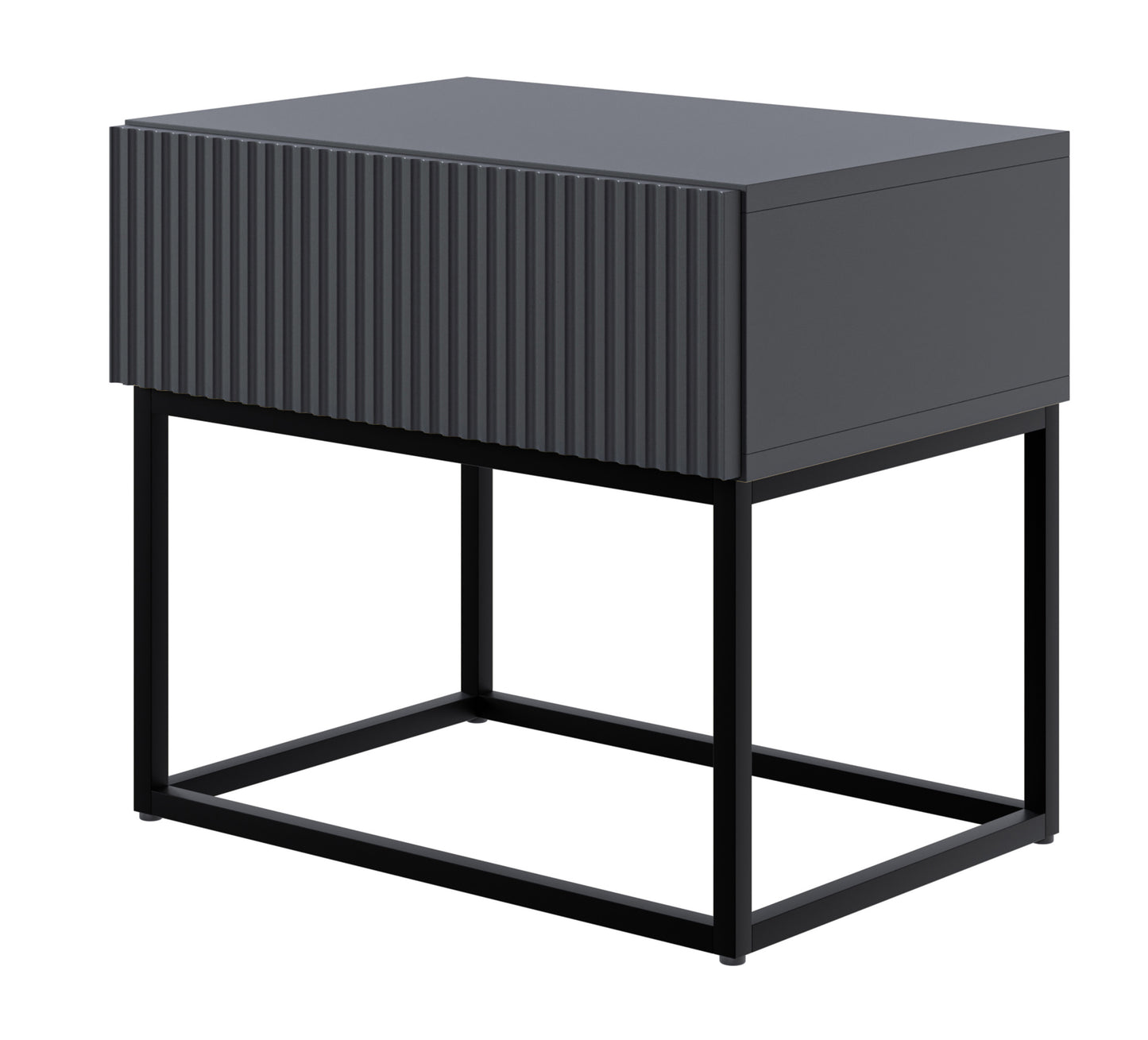 Naktsskapis Velda 50/44/35 cm melns/melns - N1 Home