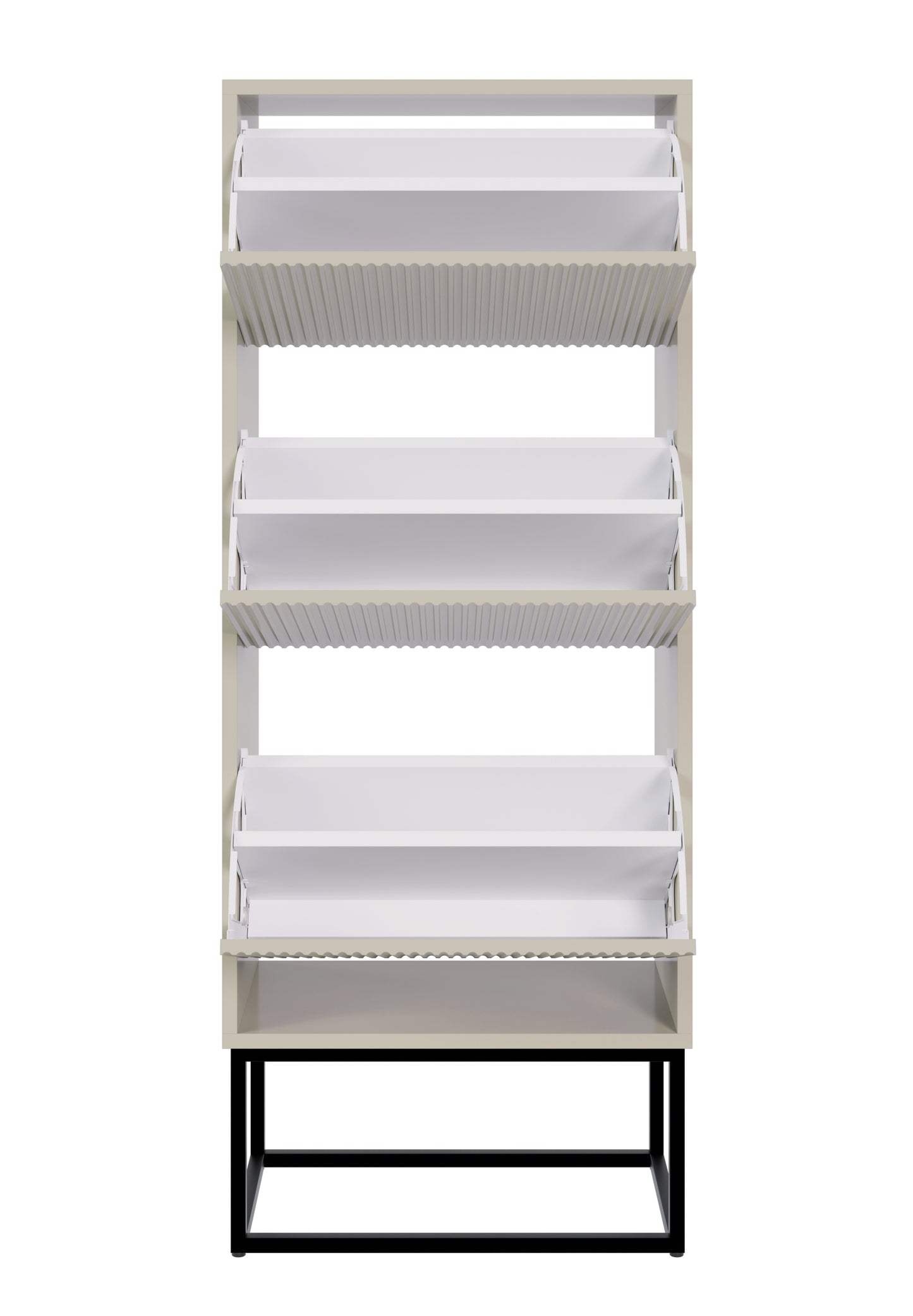 Apavu skapis Velda 50/30/125 cm bēšs/melns