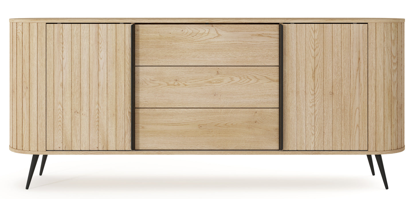 Kumode Lavas 196/81/40 cm Kremonas ozols