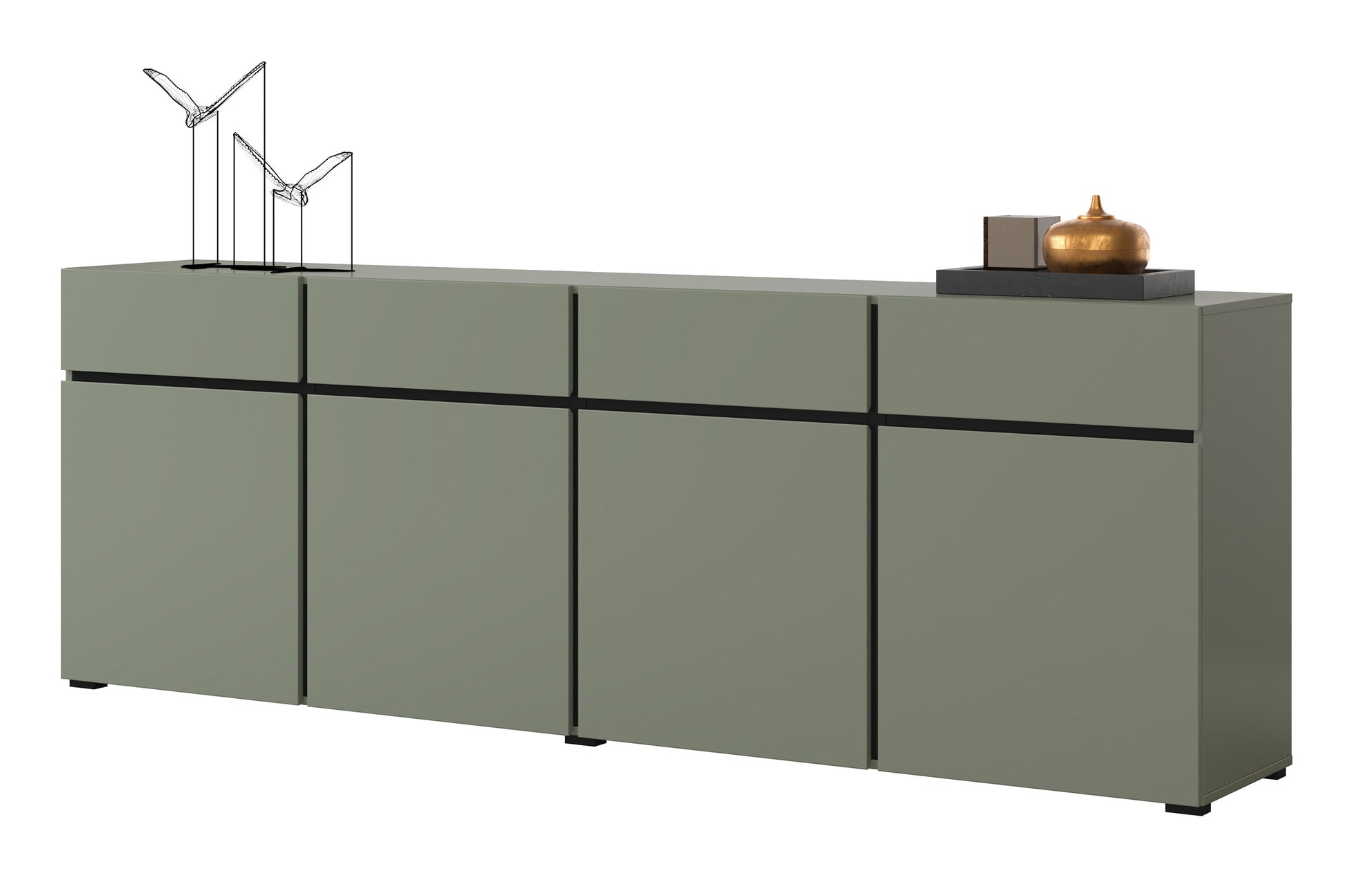 Kumode Kruzat 224/78/40 cm zaļs - N1 Home