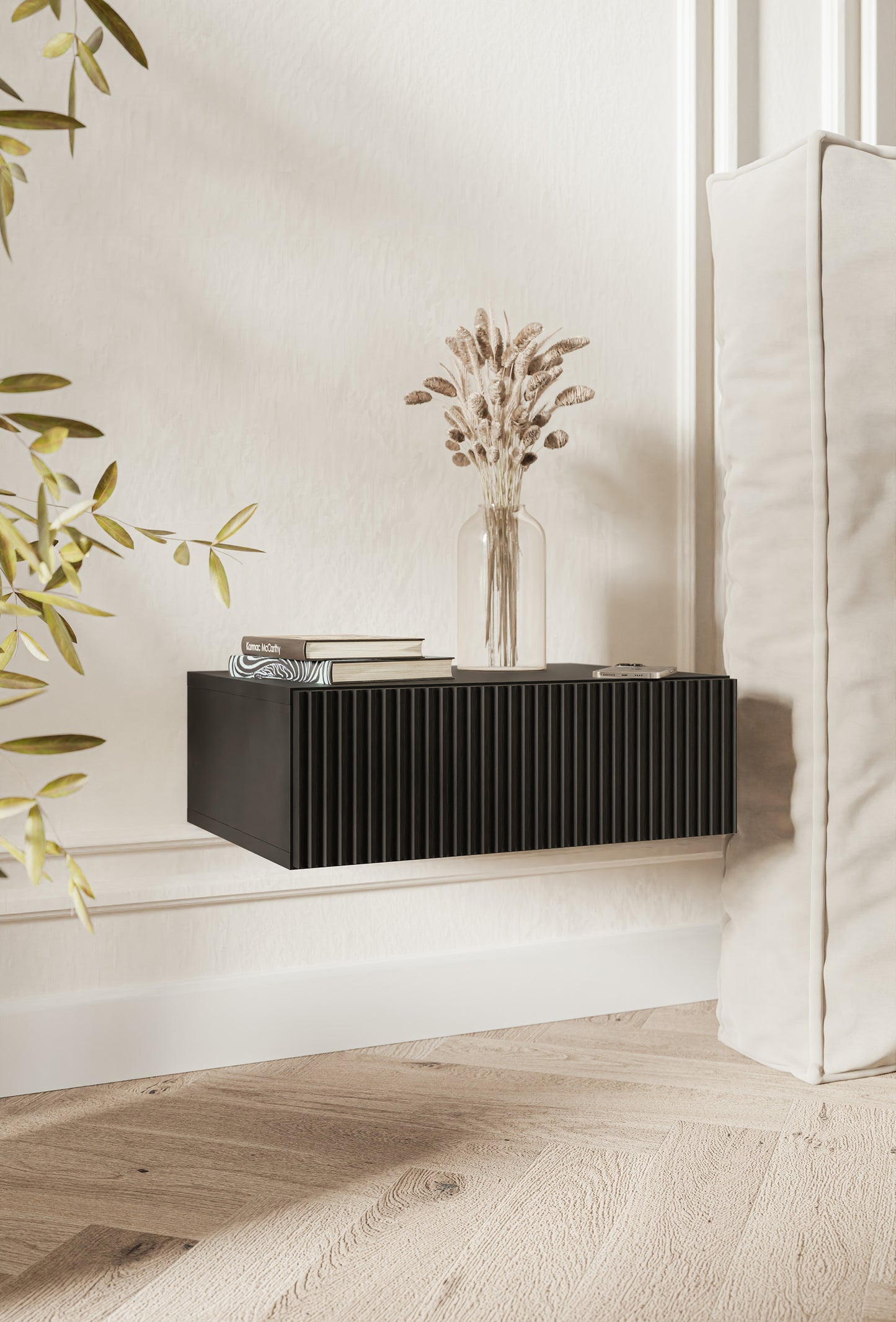 Naktsskapis Velda 50/17/35 cm melns