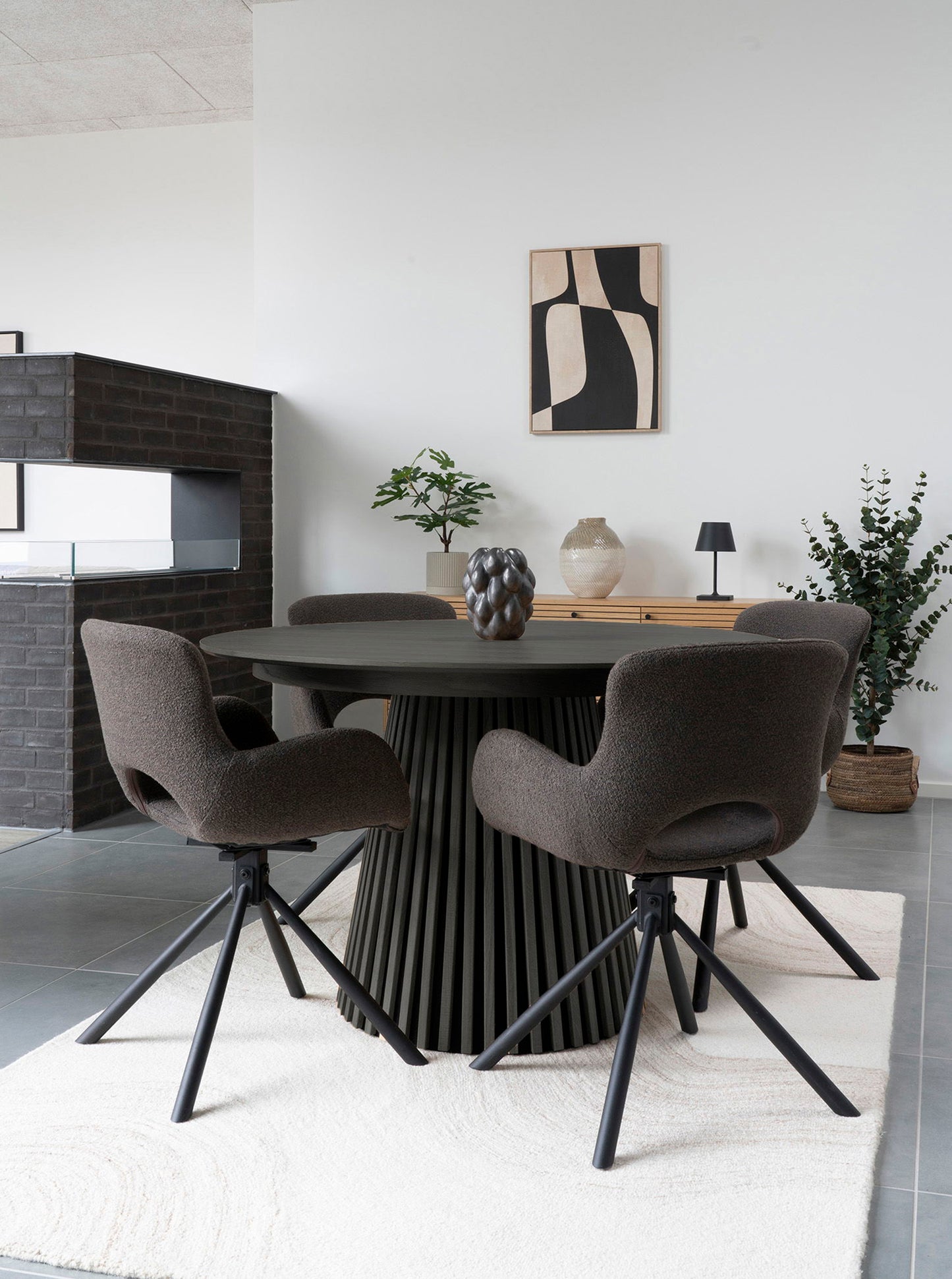 Galds Nente 120;140/75 cm melns ozols - N1 Home