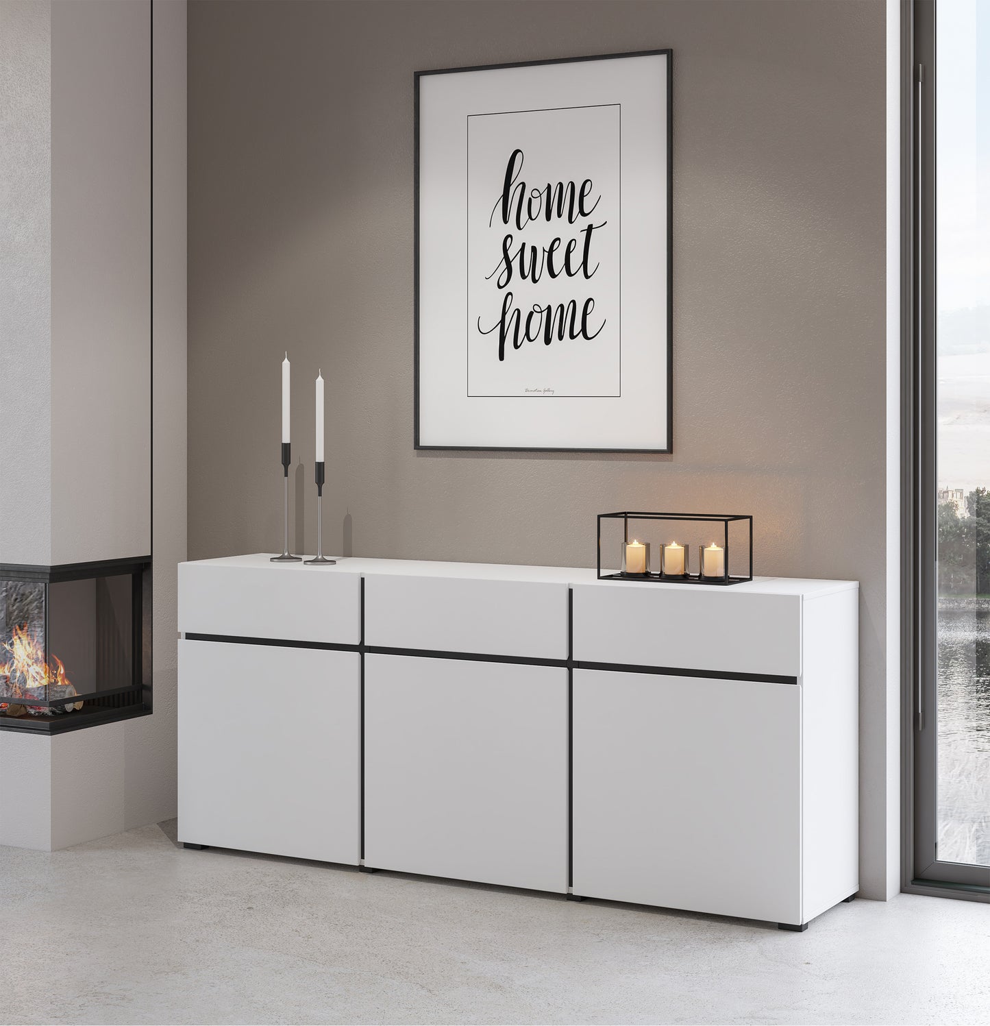 Kumode Kruzat 180/78/40 cm balts