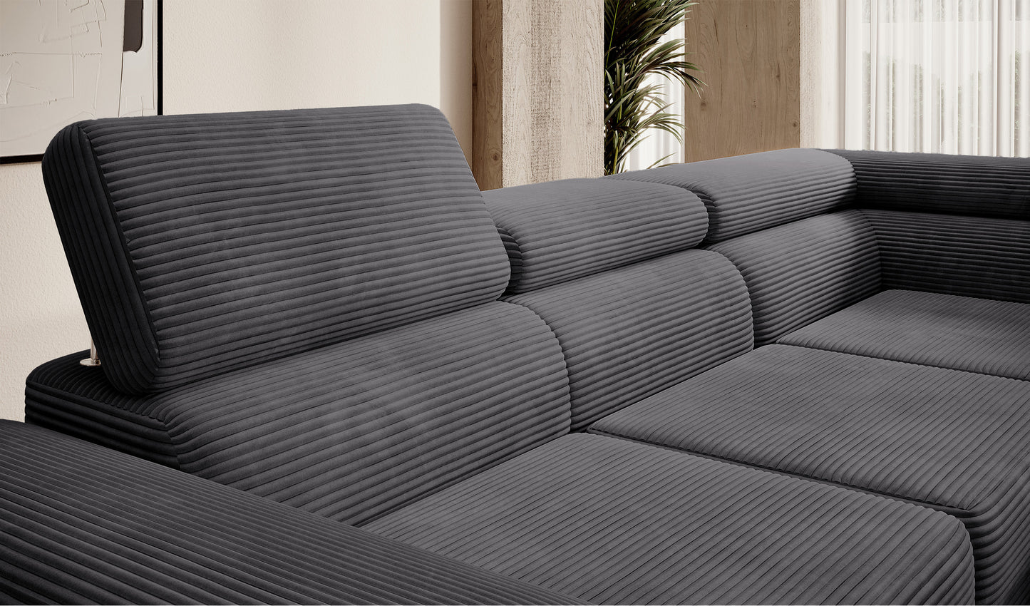 Dīvāns Steva 90/275/203 cm Poso 34 - N1 Home