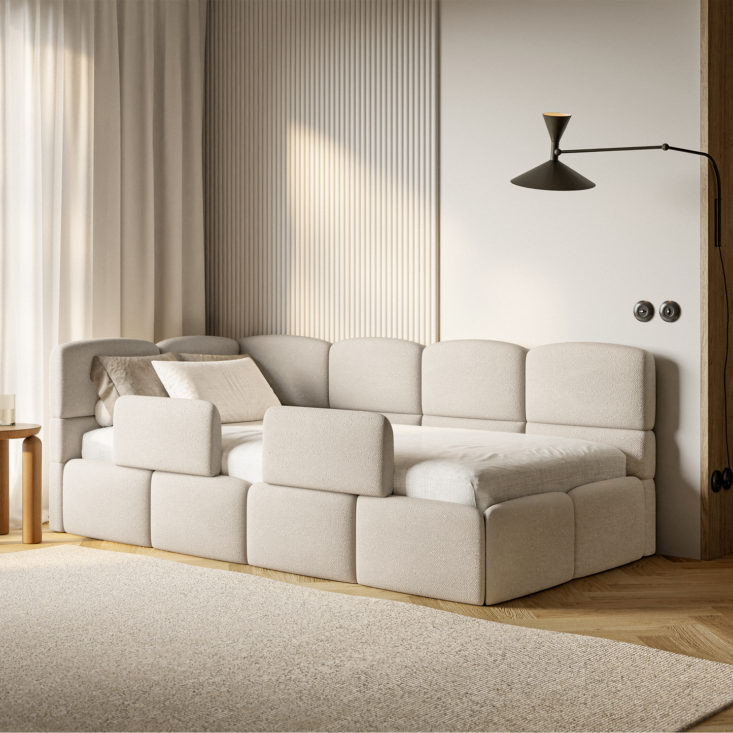 Gulta ar matraci Clod 220/88/110 cm Melody 14 - N1 Home