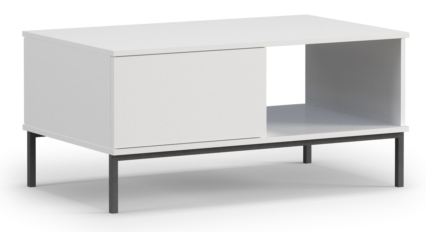 Kafijas galds Polka 47/100/60 cm balts - N1 Home