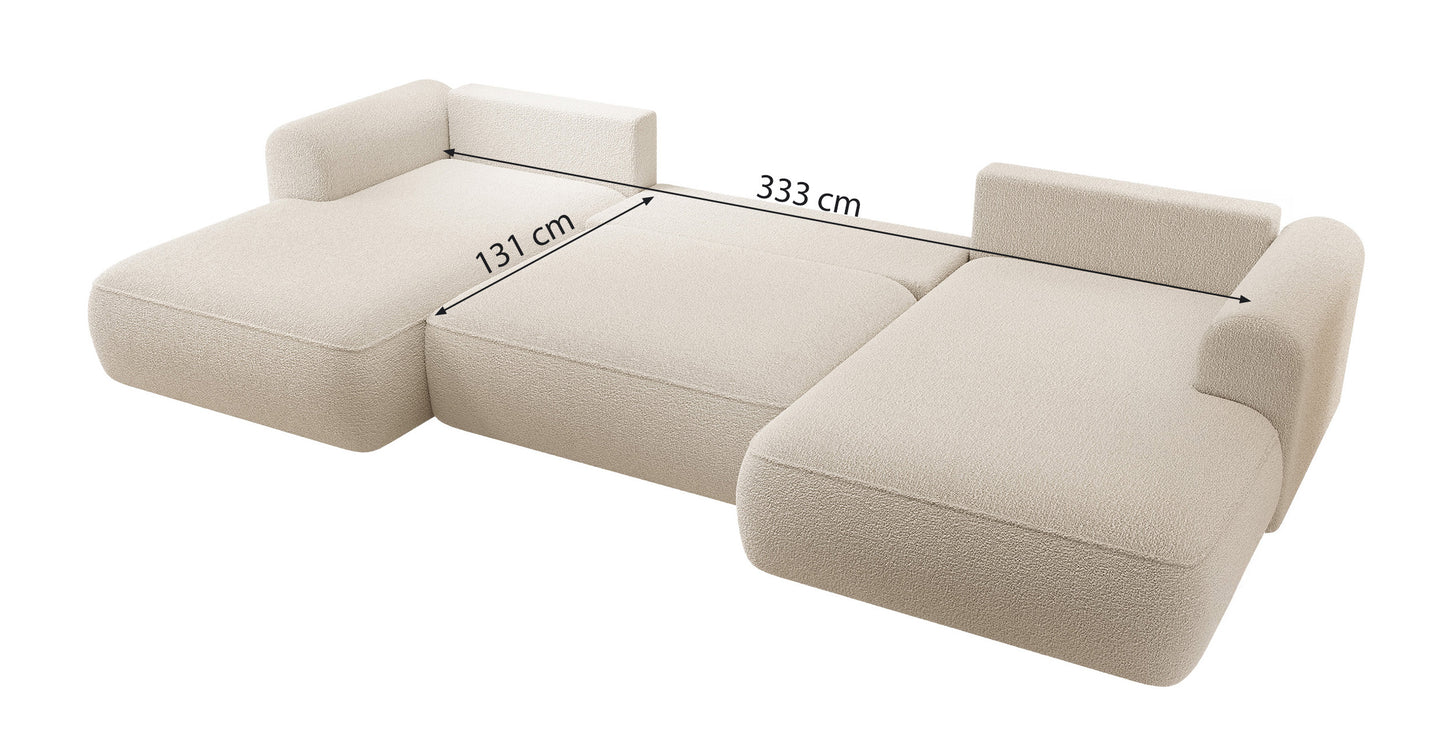 Dīvāns Ovors U 380/95/167 cm Castel 39 - N1 Home