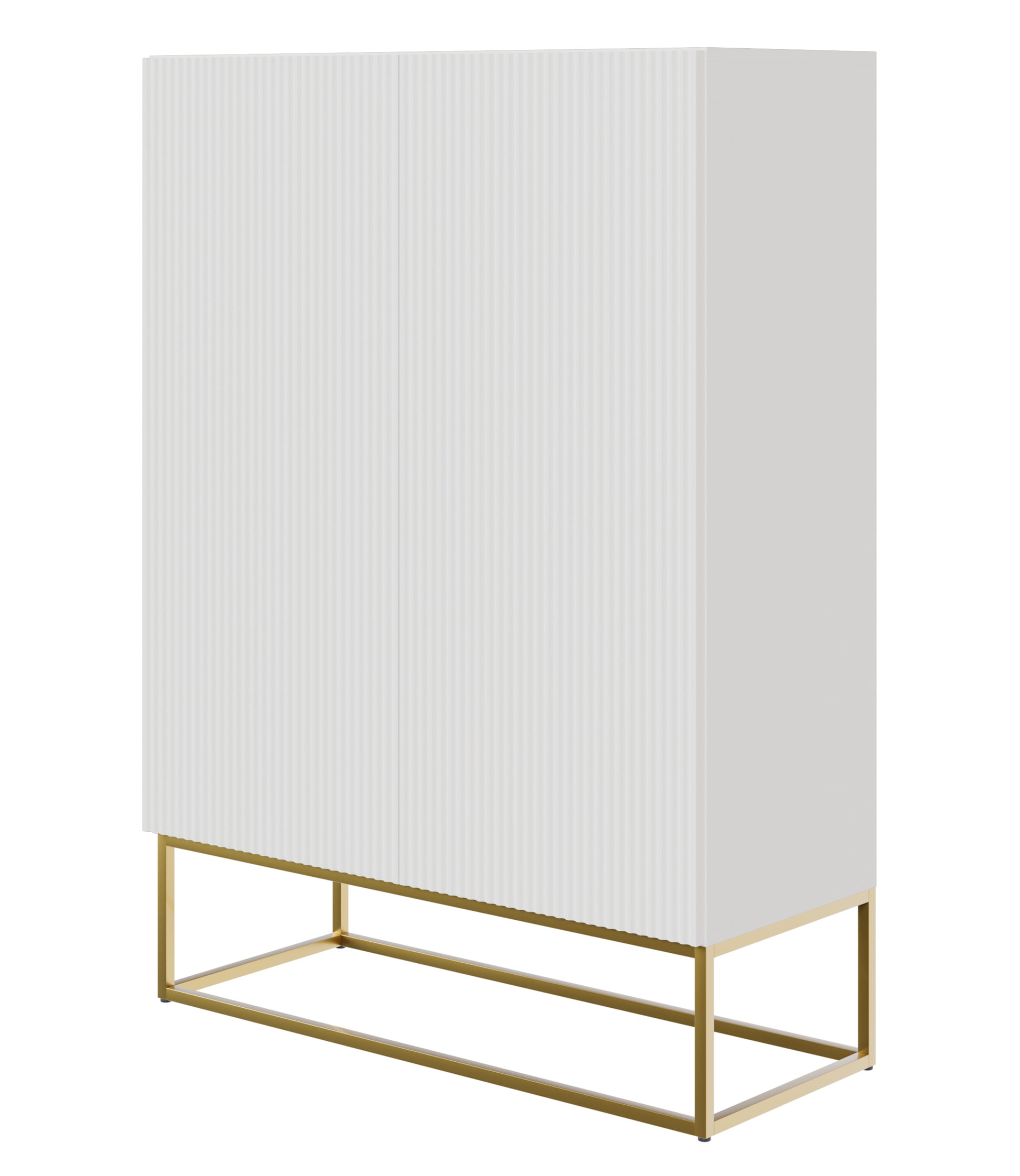 Kumode Velda 90/125/38 cm balts/zelts - N1 Home