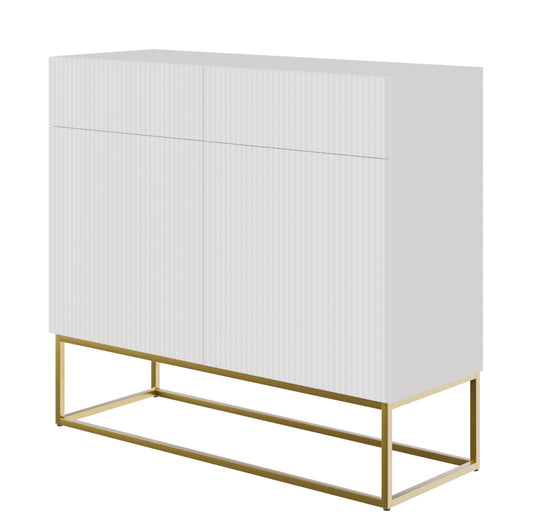 Kumode Velda  100/90/38 cm balts/zelts - N1 Home