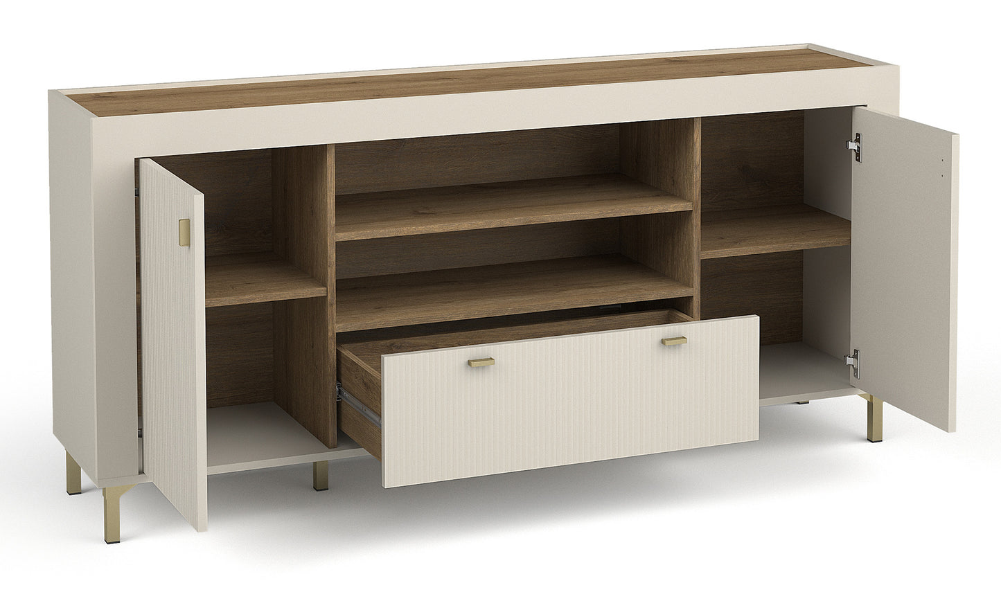 Kumode Lamos 170/77/38 cm bēšs/zelts