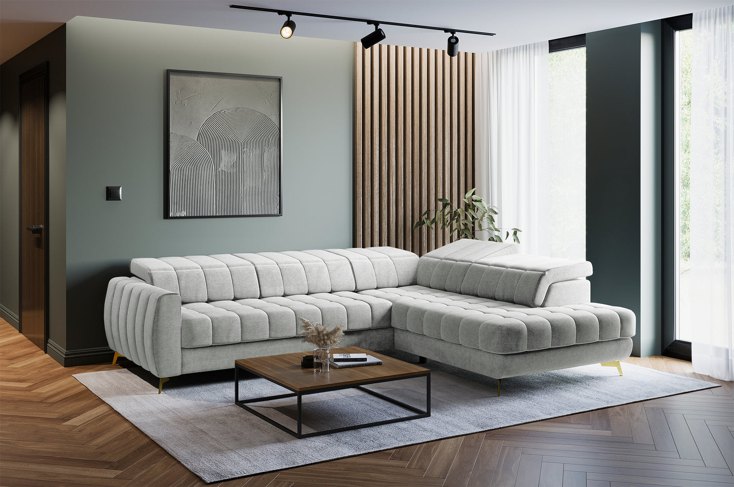 Dīvāns Perso 70/263/208 cm Castel 80 - N1 Home