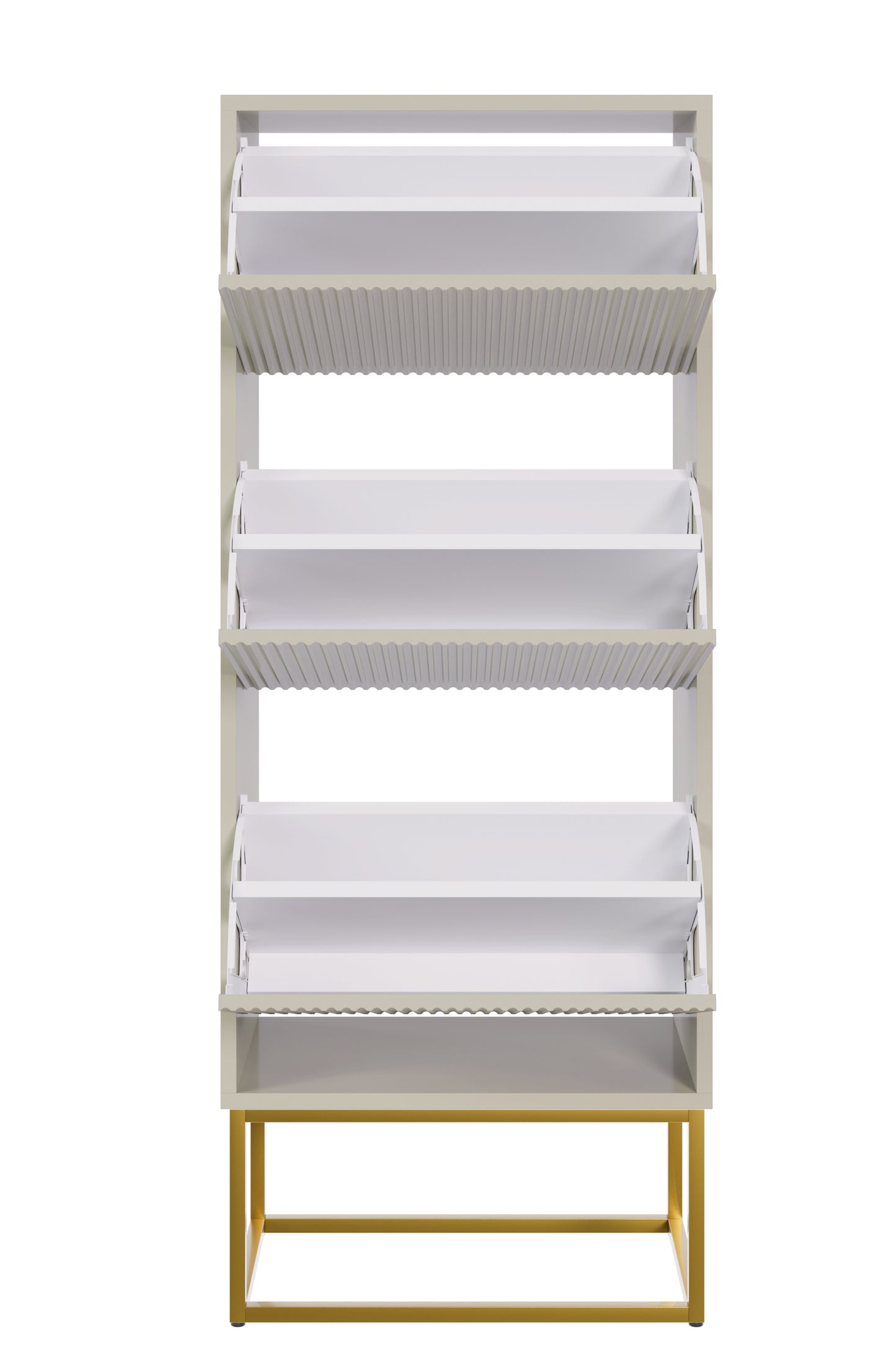 Apavu skapis Velda 50/30/125 cm bēšs/zelts