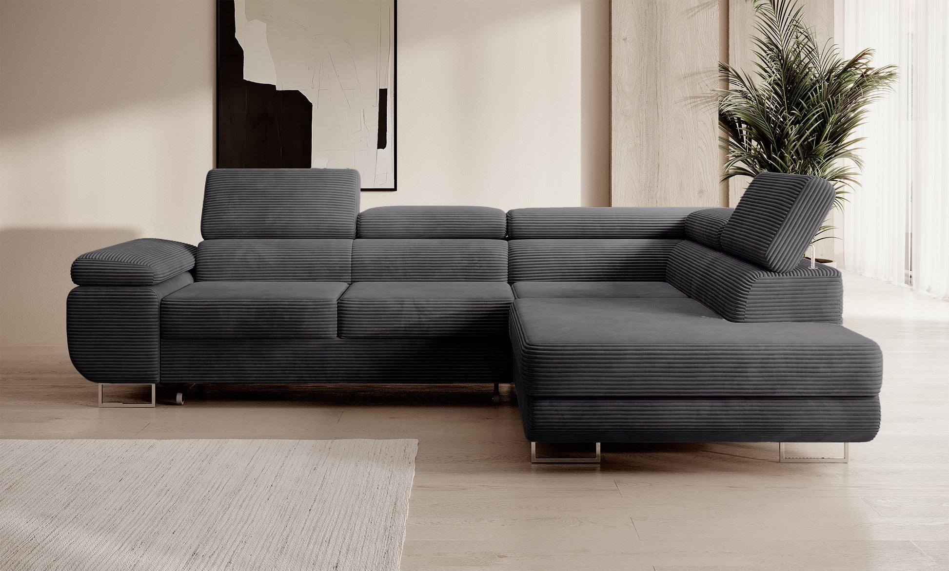 Dīvāns Steva 90/275/203 cm Poso 34 - N1 Home