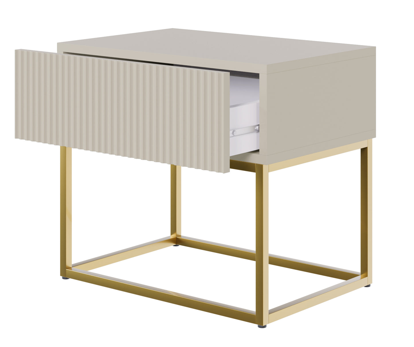 Naktsskapis Velda 50/44/35 cm bēšs/zelts