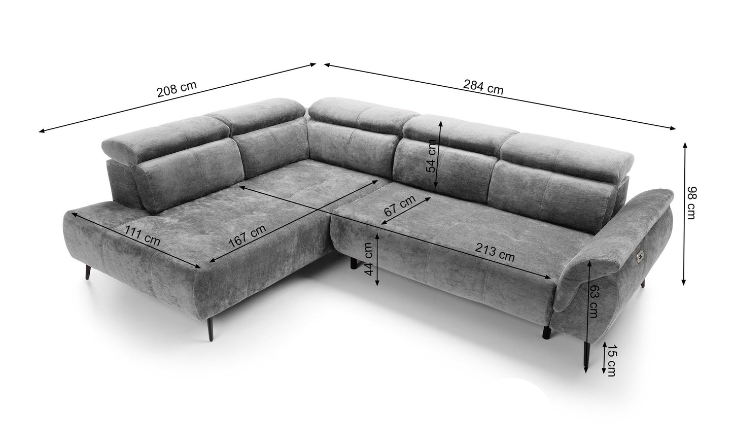 Dīvāns Mamio 98/284/208 cm Aphrodite 02