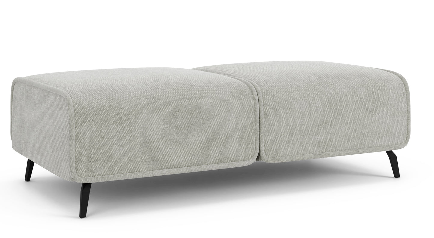 Dīvāns ar pufu Ruma 94/260/208 cm Storm 85 - N1 Home