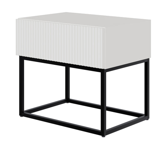 Naktsskapis Velda 50/44/35 cm balts/melns