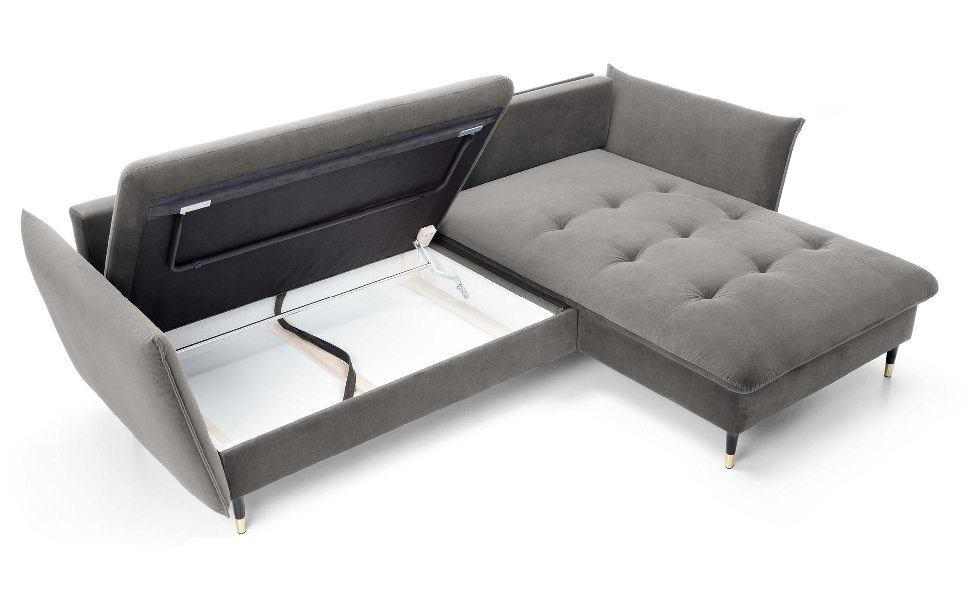 Dīvāns Bazlam 91/258/167 cm Matt Velvet 09 - N1 Home