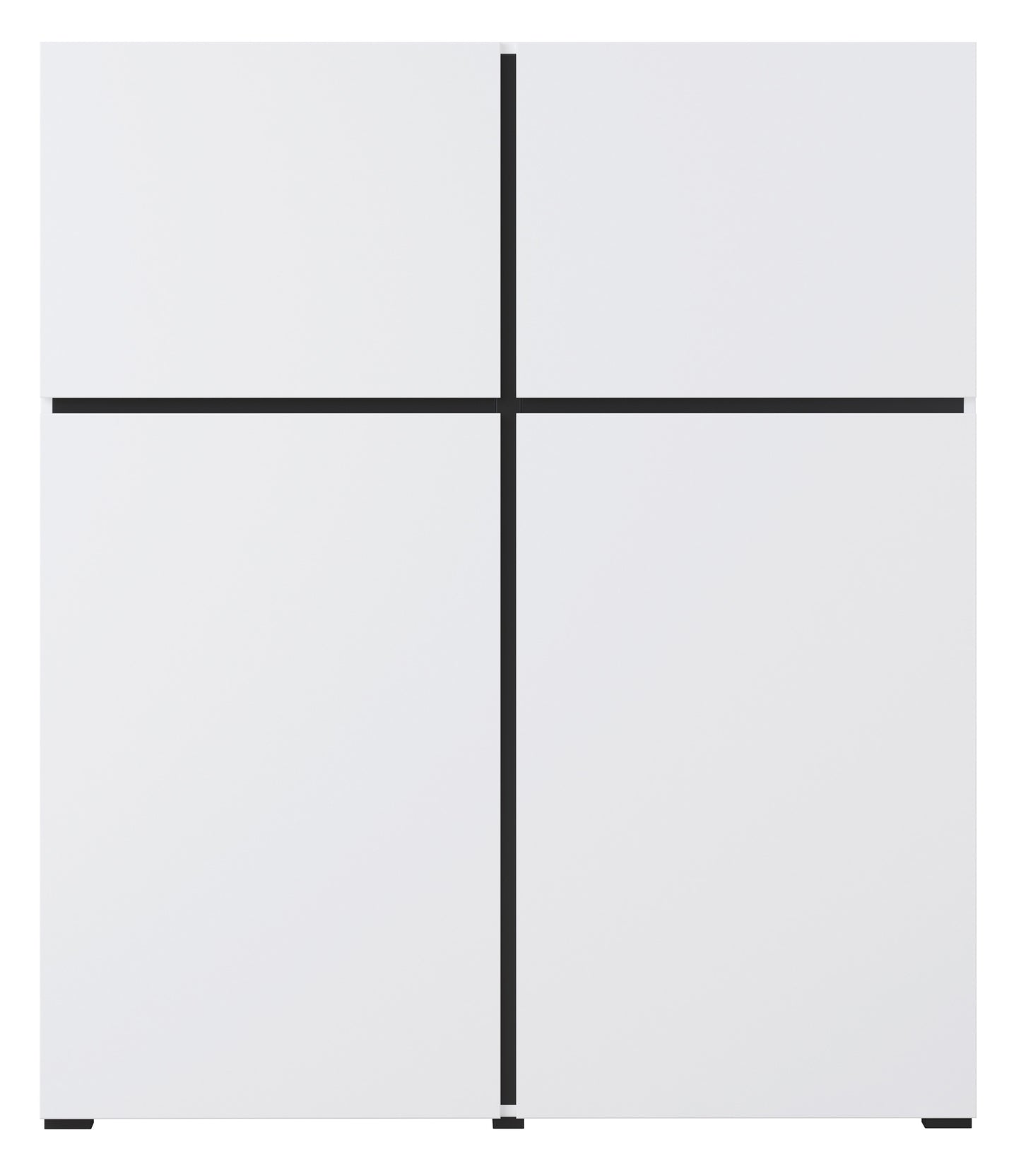 Kumode Kruzat 119/139/40 cm balts