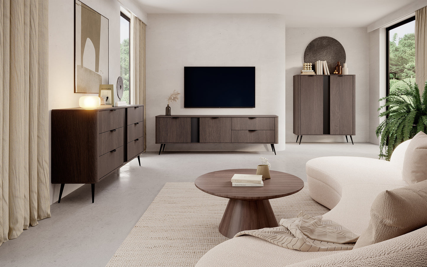 Kumode Verto 81/163/38 cm Dunin ozols