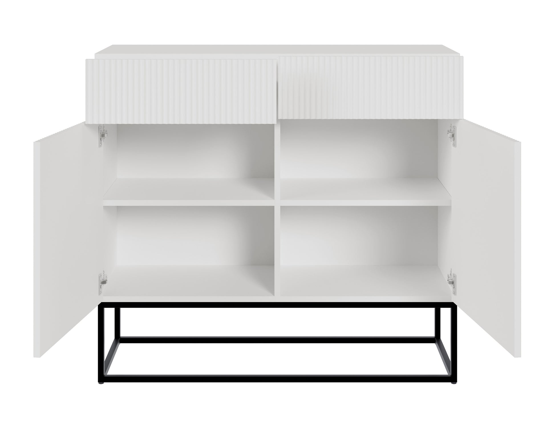 Kumode Velda 100/90/38 cm balts/melns - N1 Home